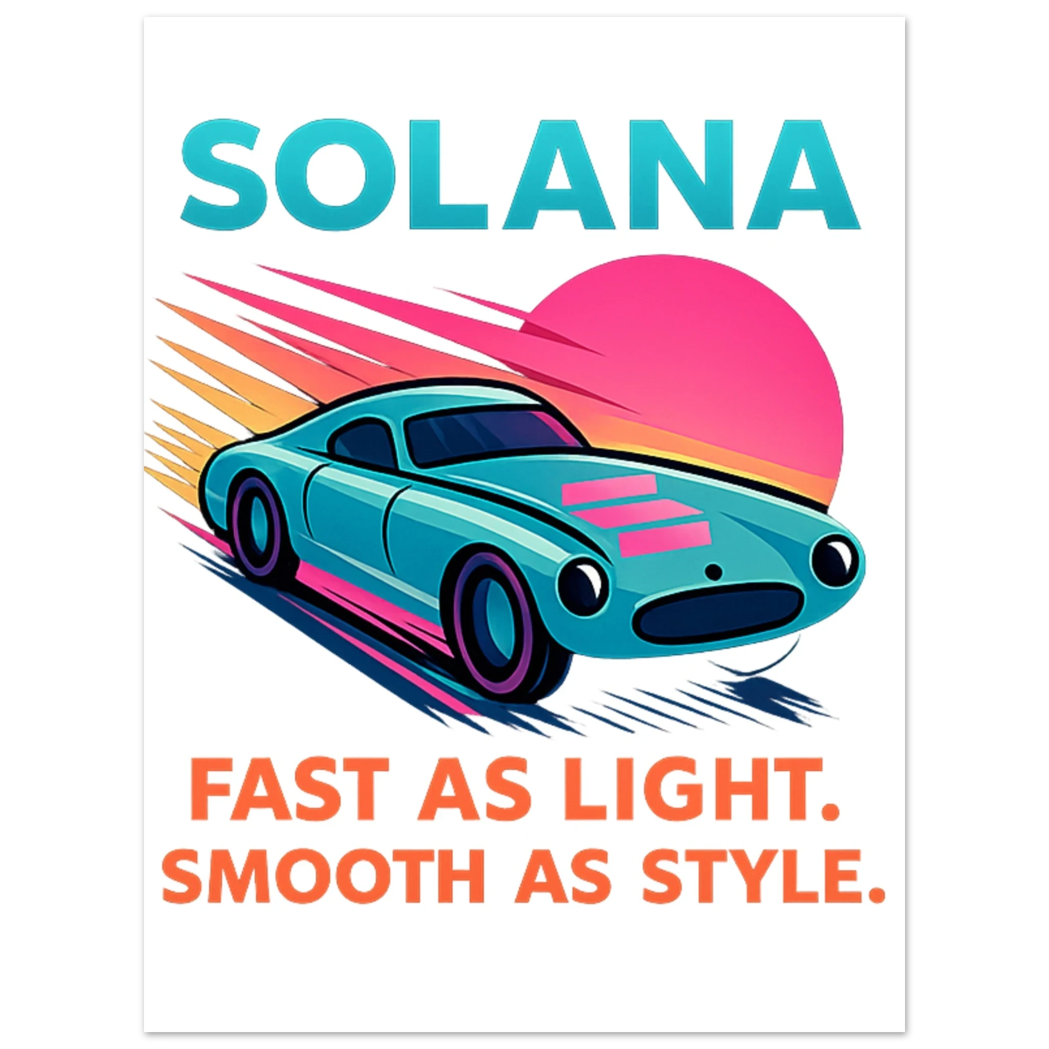 Solana Crypto Graphic Fine Art Poster