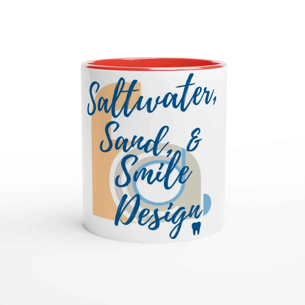 FACD Saltwater Sand Smile Design 11oz Coffee Mug with Color Inside