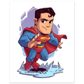 Chibi Superman Inspired Fine Art Poster