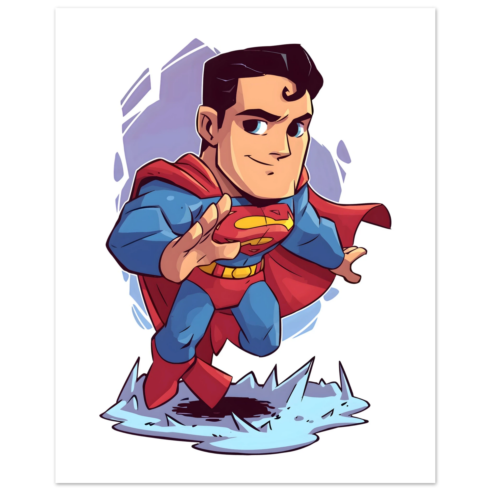 Chibi Superman Inspired Fine Art Poster