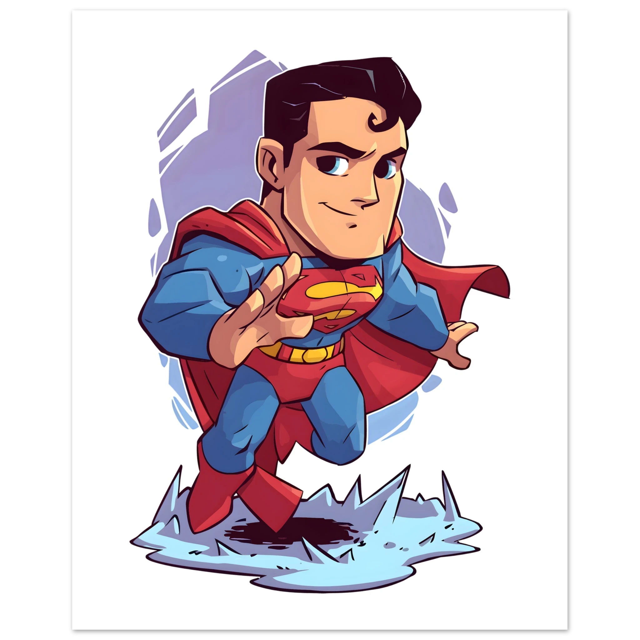 Chibi Superman Inspired Fine Art Poster