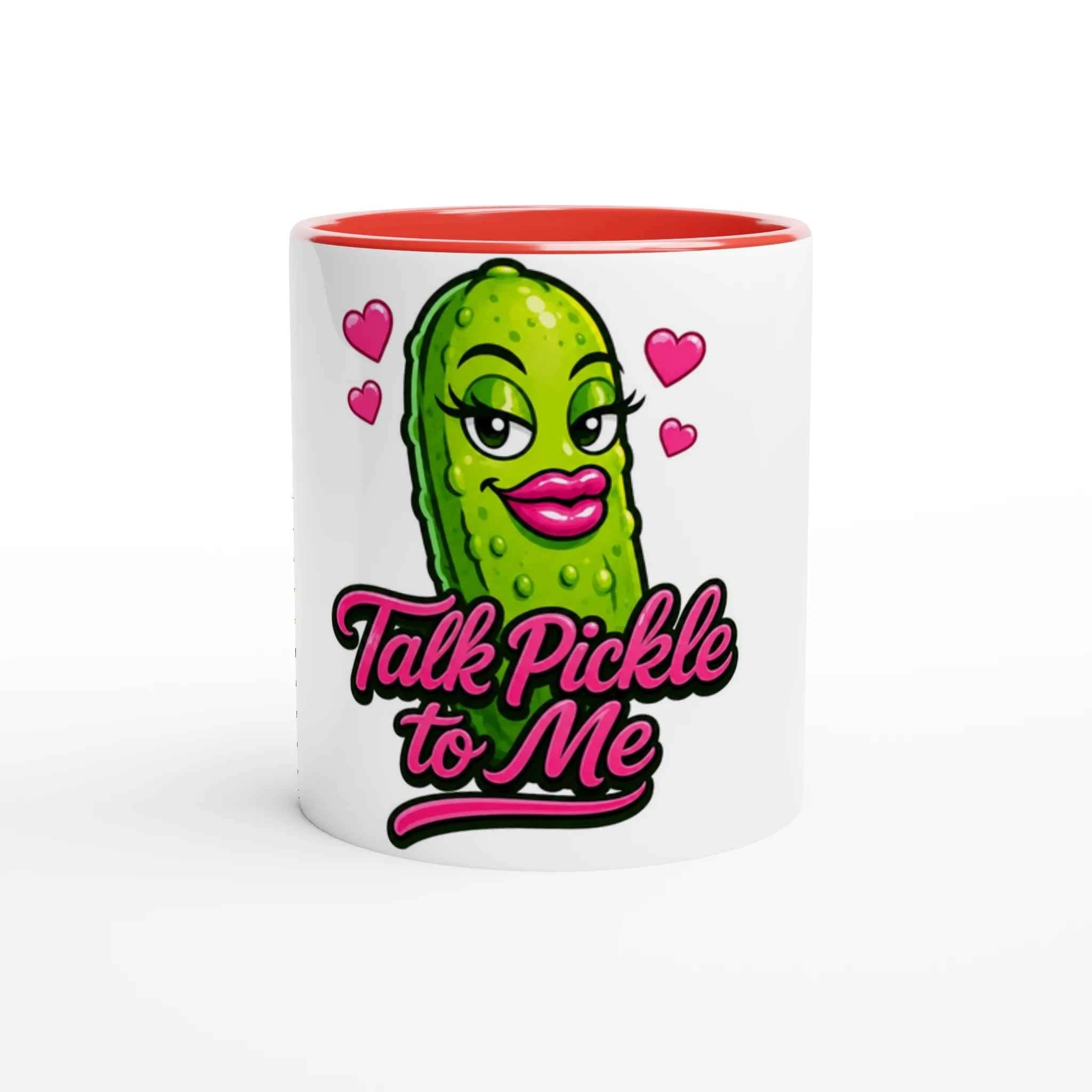 Talk Pickle to Me 11oz Coffee Mug with Color Inside