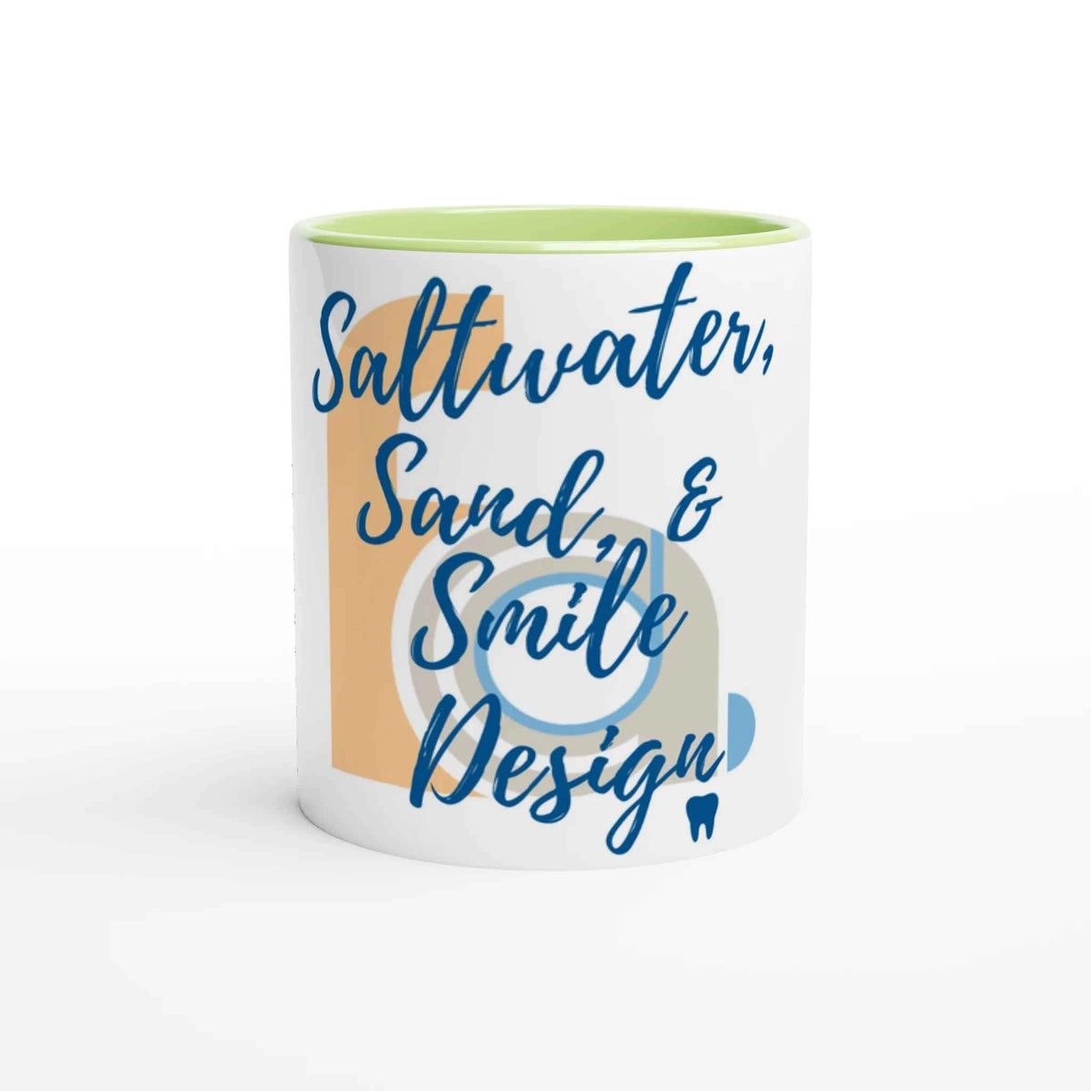 FACD Saltwater Sand Smile Design 11oz Coffee Mug with Color Inside