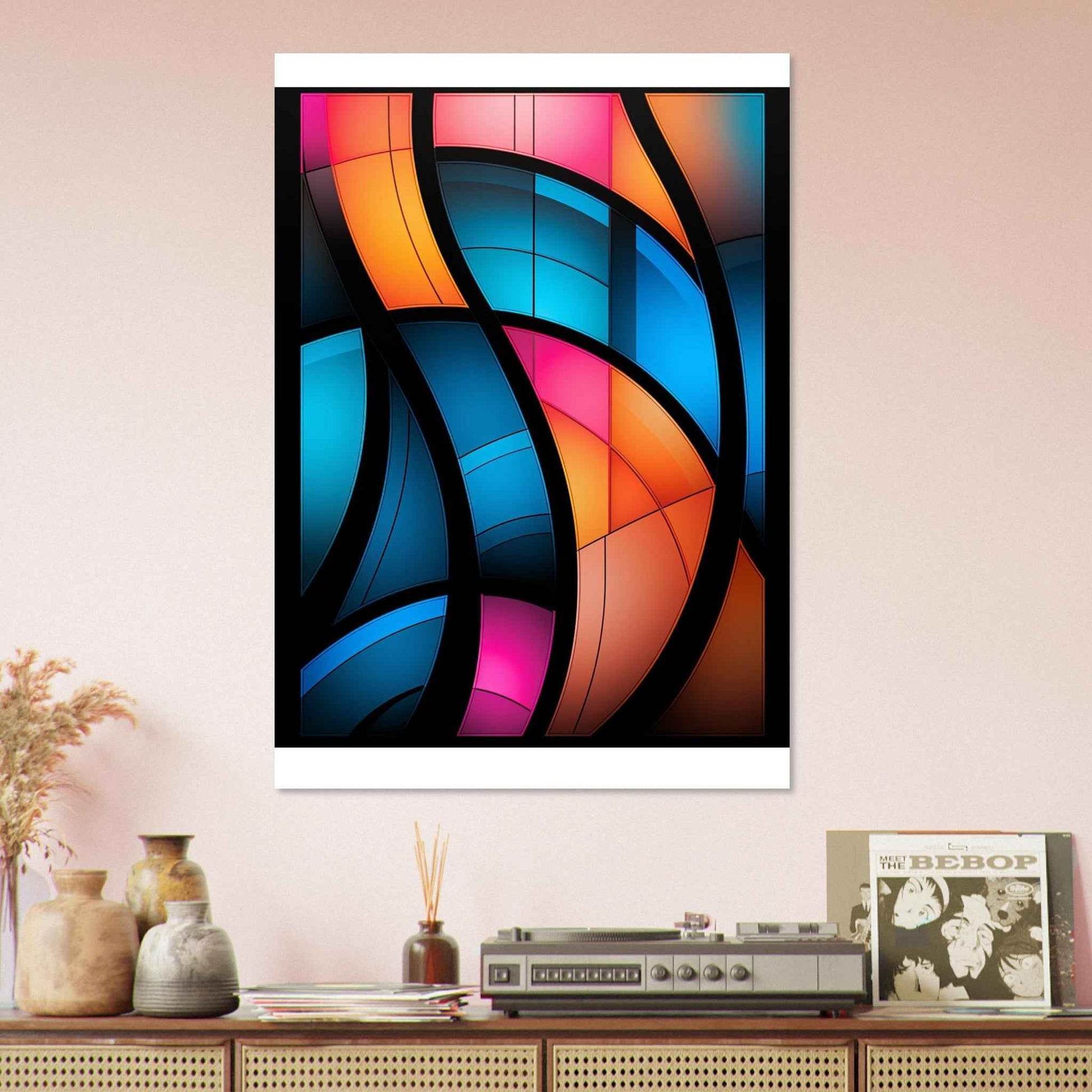 "Chromatica Swirl" Poster – Vibrant Abstract Wall Art (Multiple Sizes Available)