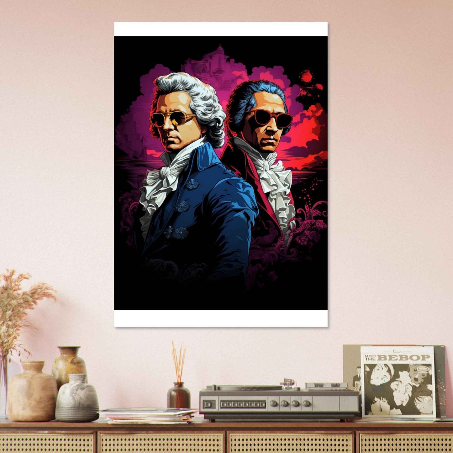 Classical Cool: Baroque Bad Boys Poster – Vibrant Neo-Classical Pop Art (Multiple Sizes Available)