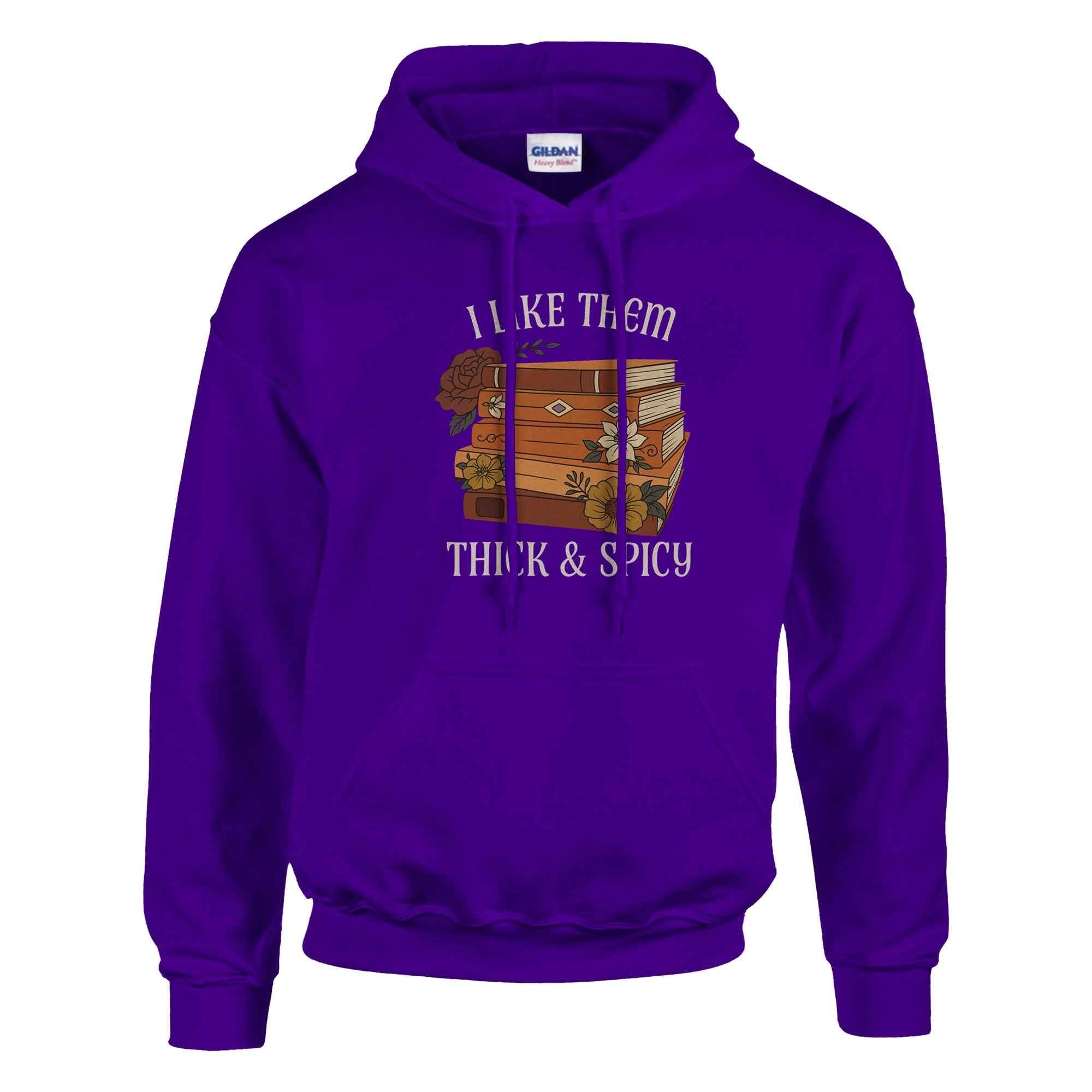 I Like Them Thick & Spicy Hoodie | Funny Book Lover Hoodie | Cozy Spicy Romance Reader Sweatshirt