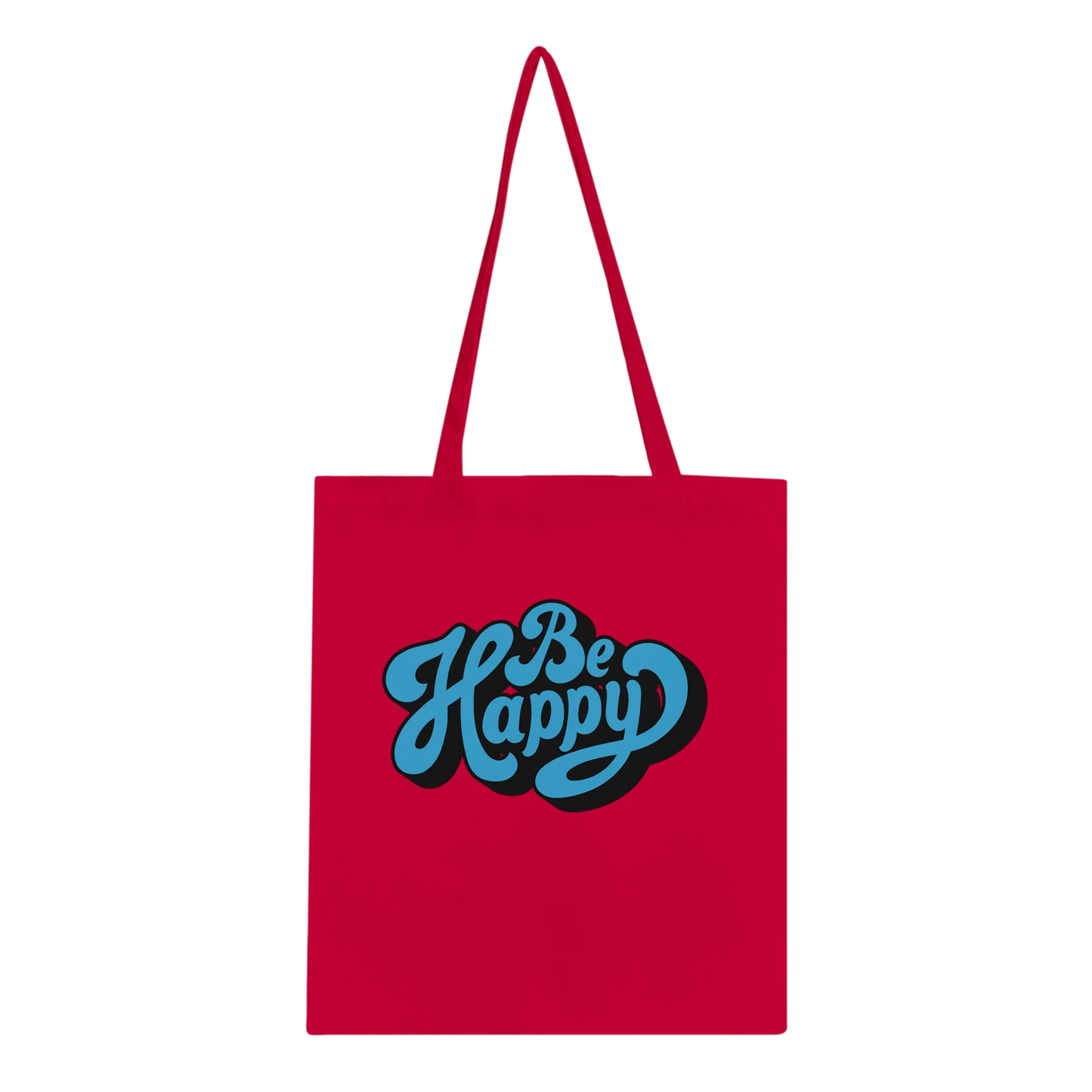 Be Happy Script Tote Bag