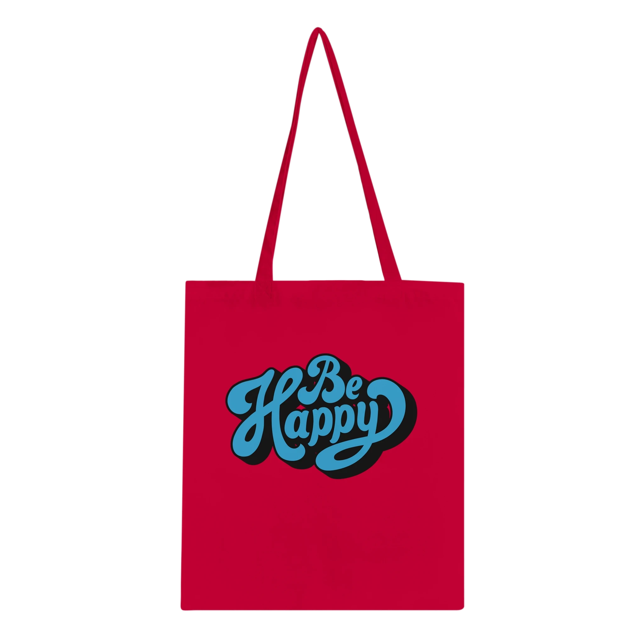 Be Happy Script Tote Bag