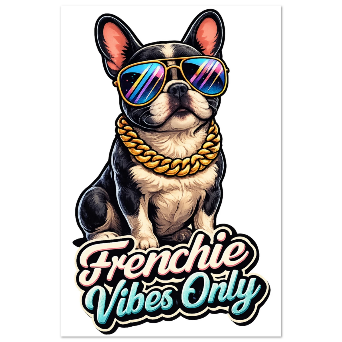 Frenchie Vibes Only Fine Art Poster