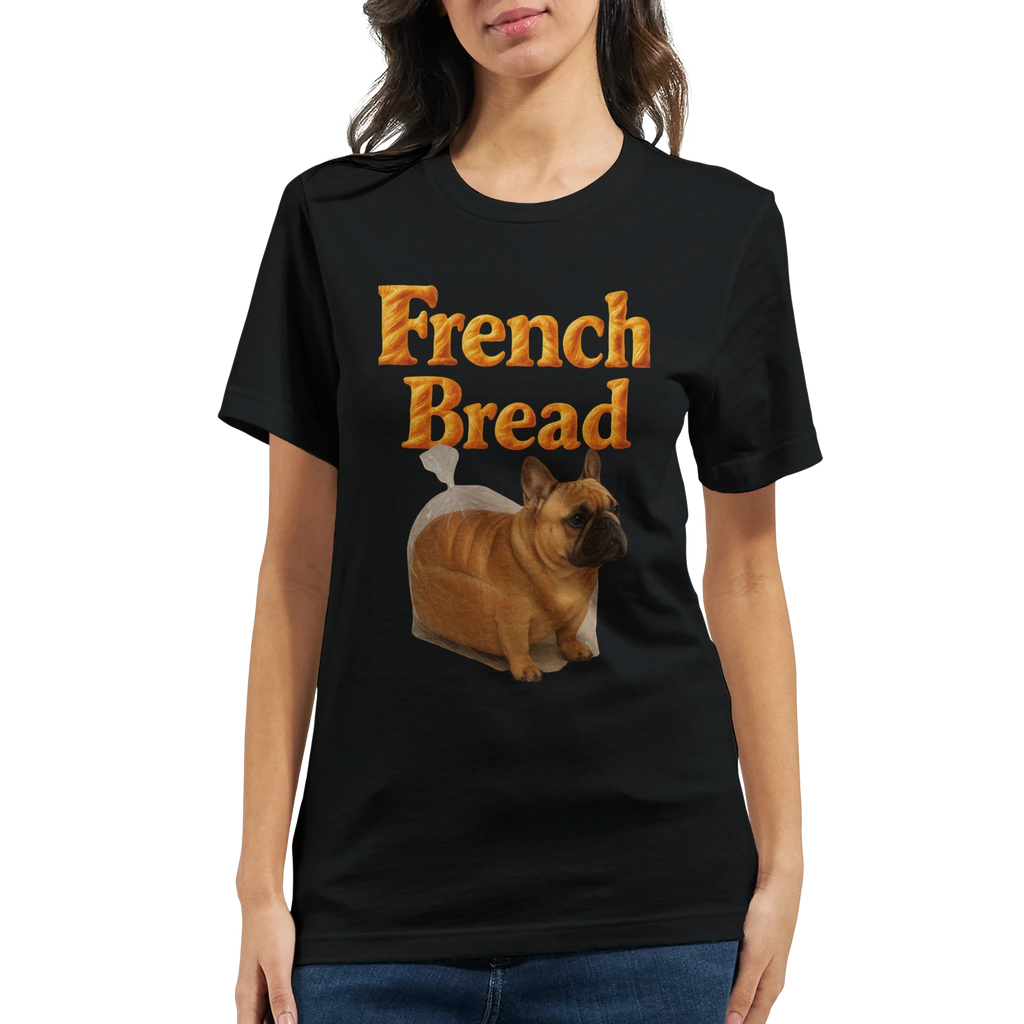 Funny French Bread Bulldog T-Shirt