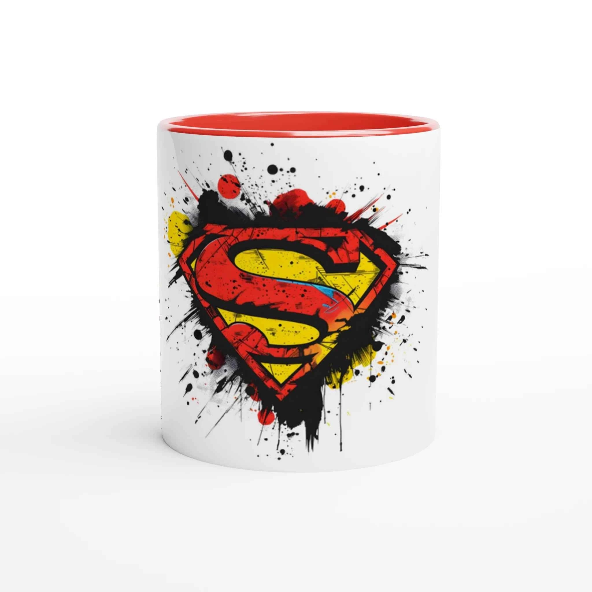 Superman Splatter Shield 11oz Coffee Mug with Color Inside