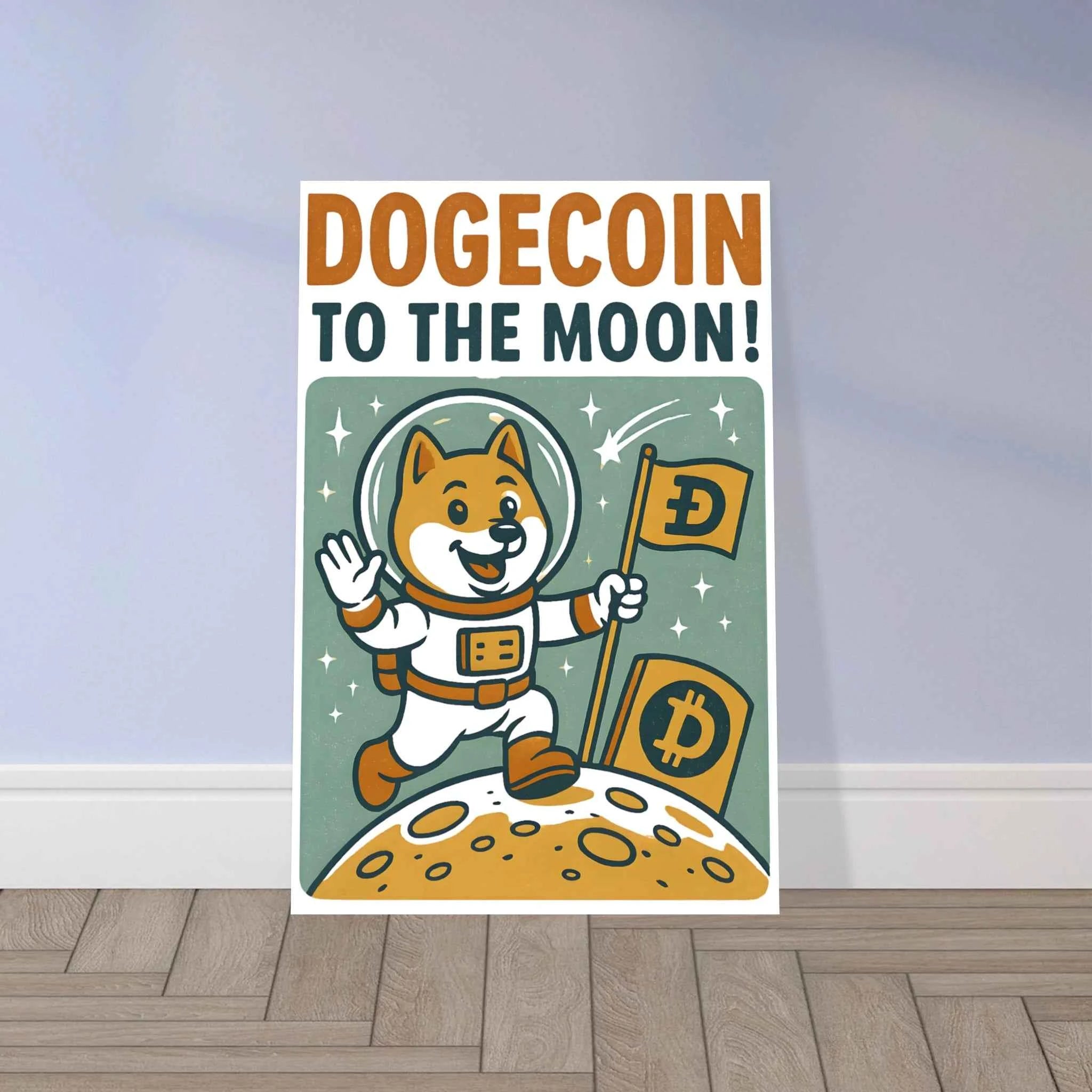 Retro Dogecoin Fine Art Poster