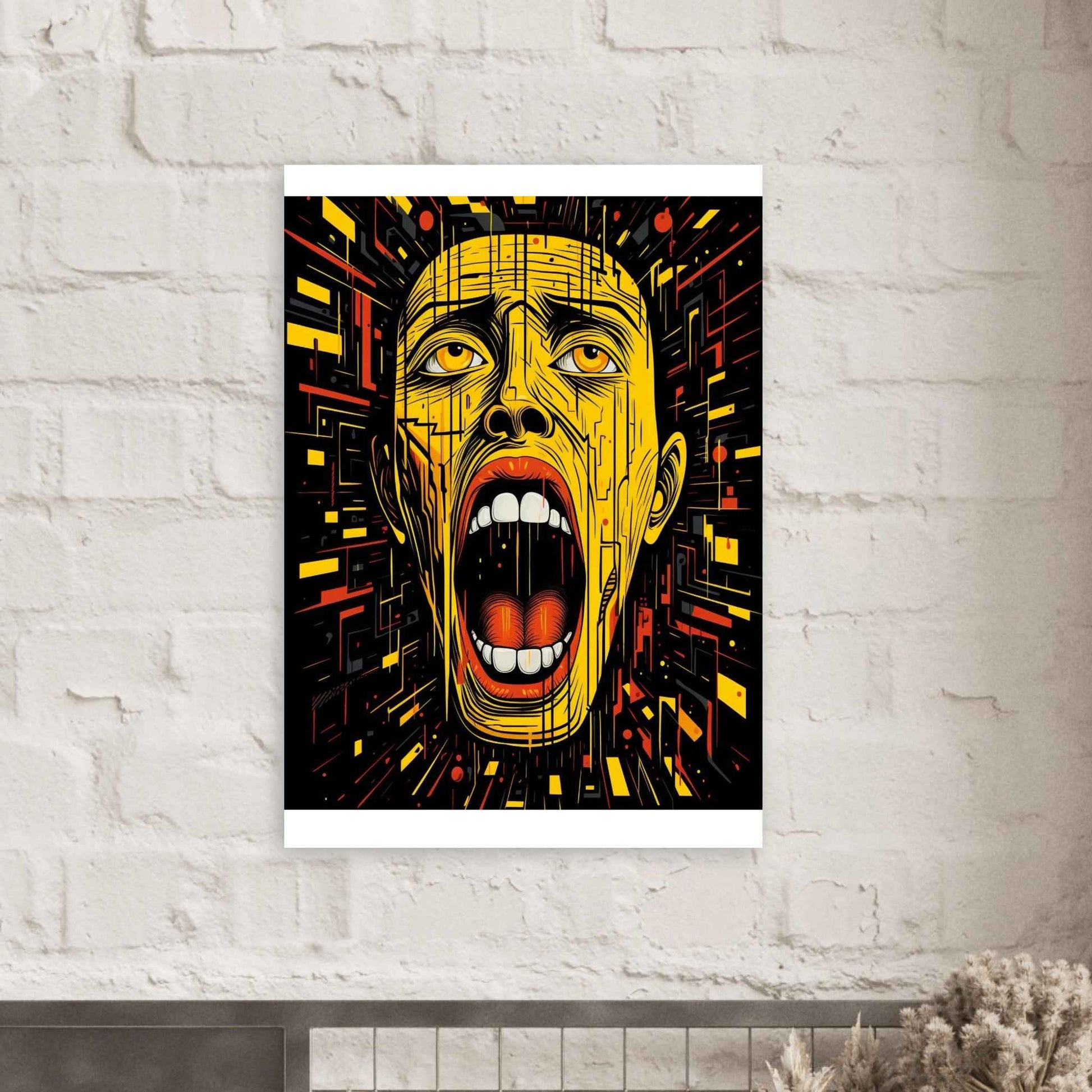 "The Scream" Poster – Bold Neo-Expressionist Wall Art (Multiple Sizes Available)