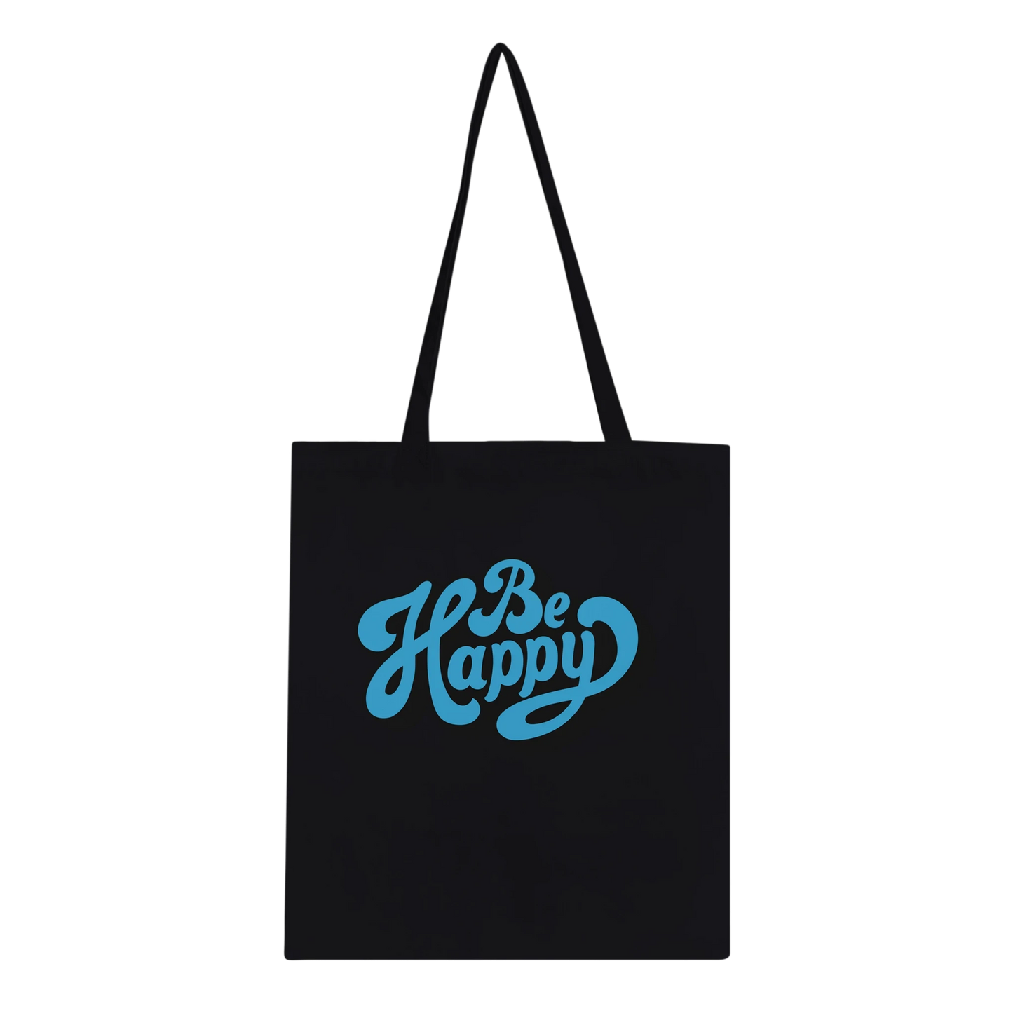 Be Happy Script Tote Bag