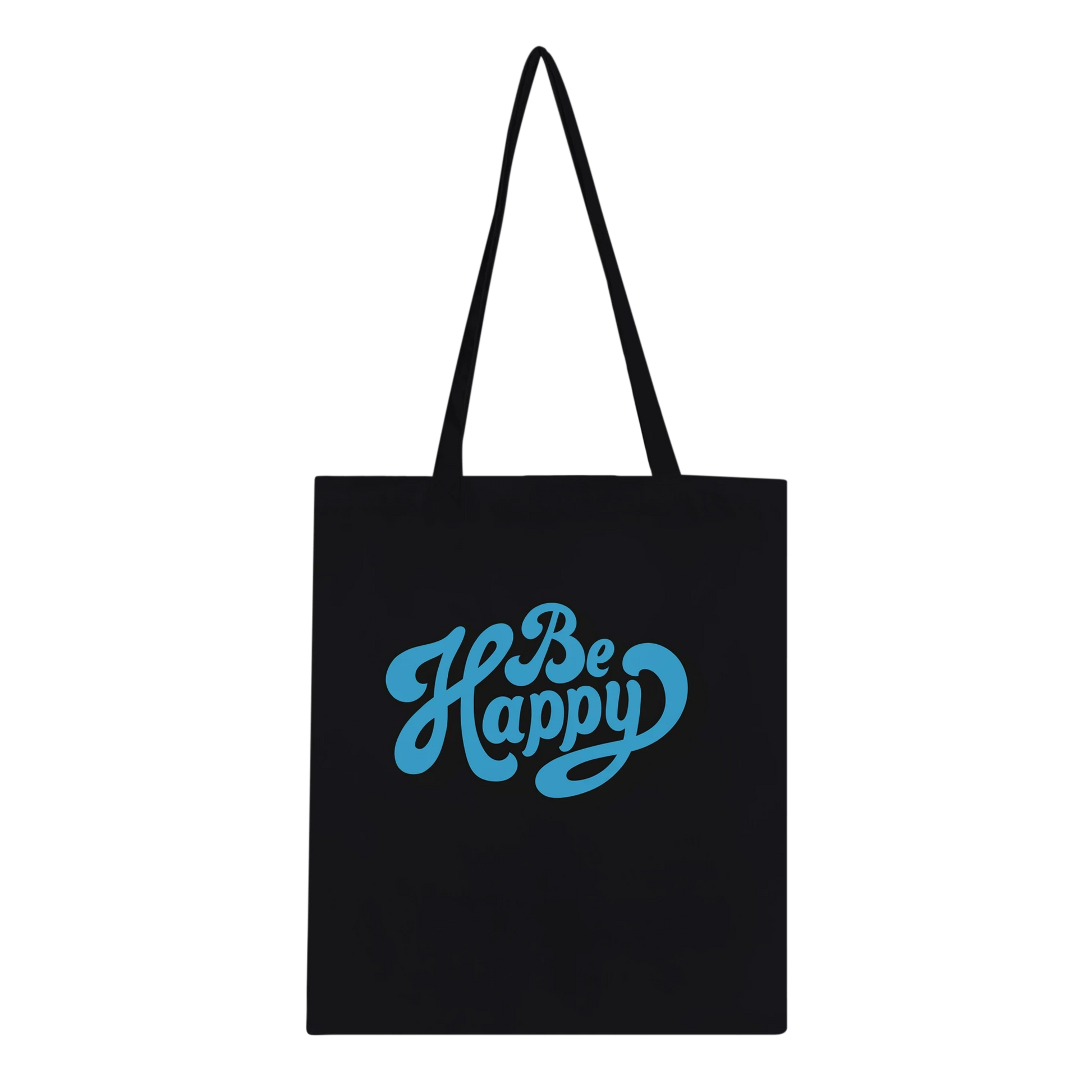 Be Happy Script Tote Bag