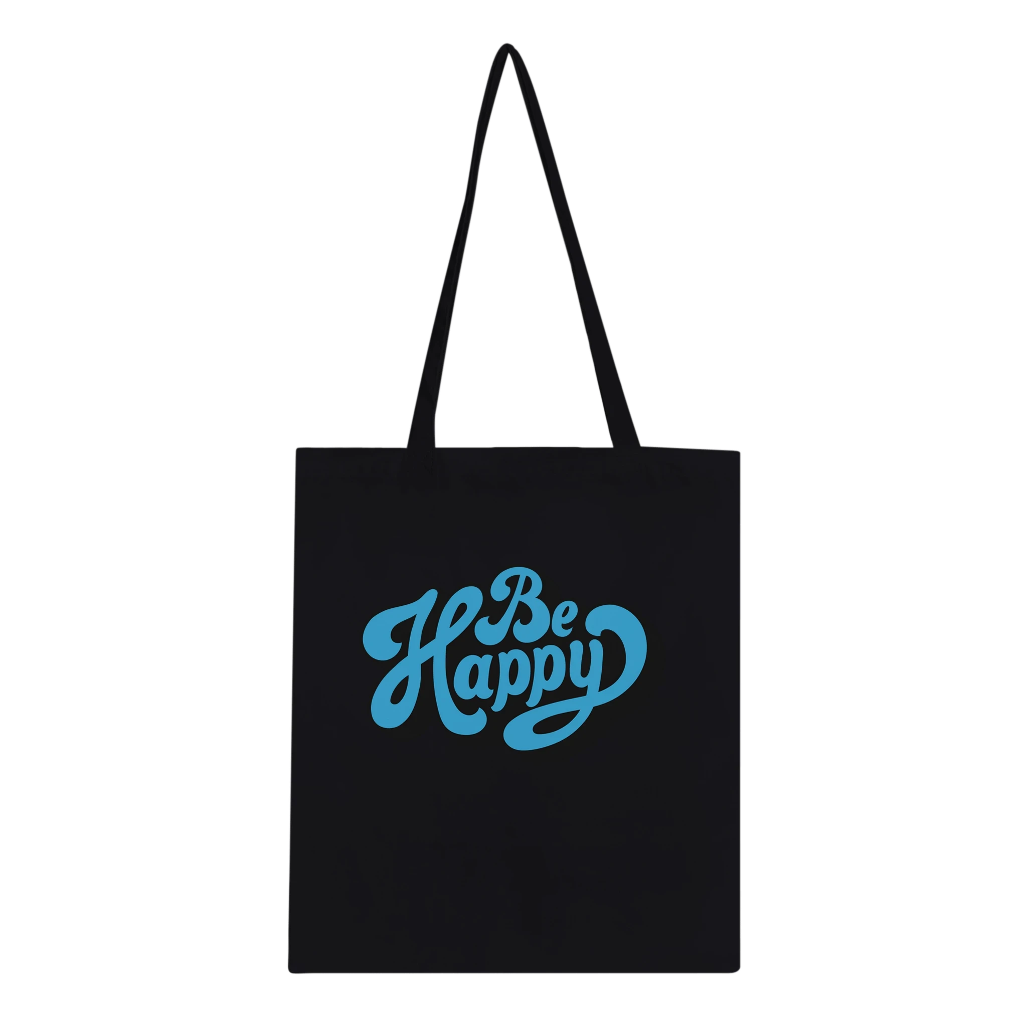 Be Happy Script Tote Bag