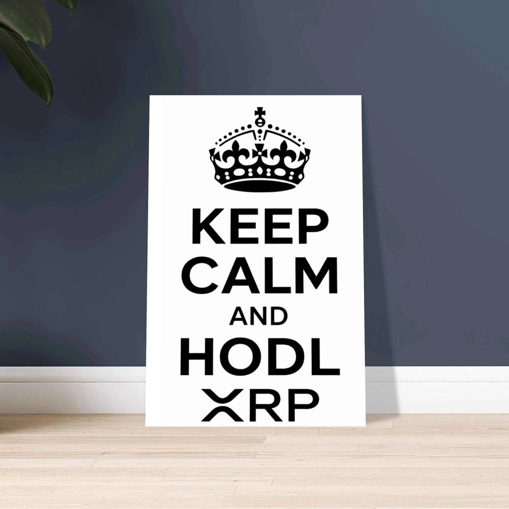 Keep Calm and HODL XRP Fine Art Poster