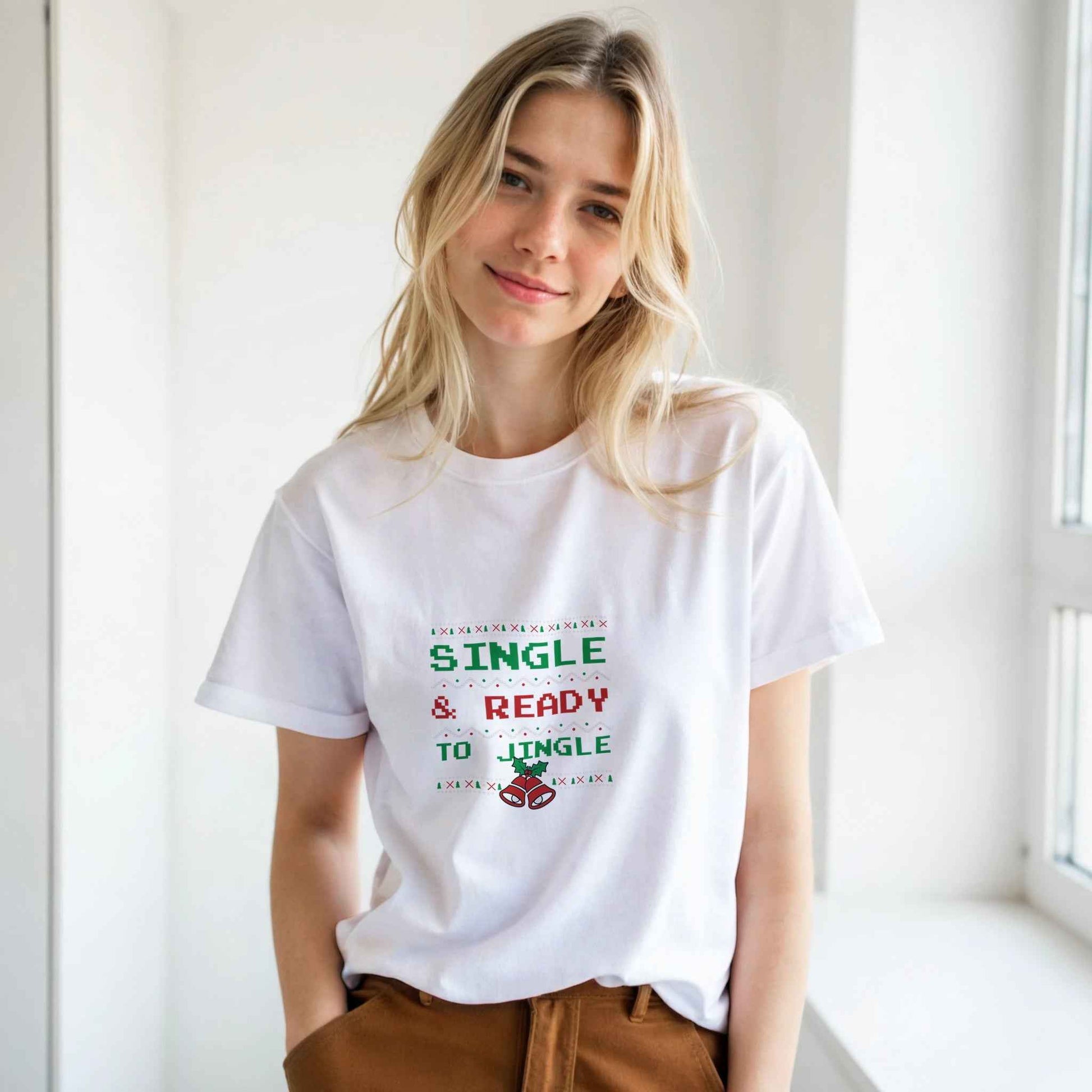 Single & Ready To Jingle Ugly Christmas Shirt – Festive Holiday Graphic Tee