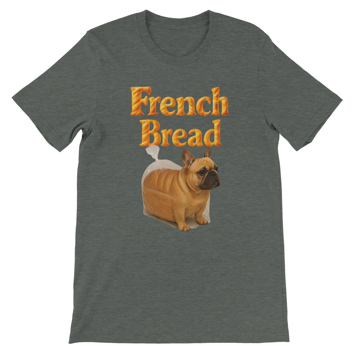 Funny French Bread Bulldog T-Shirt