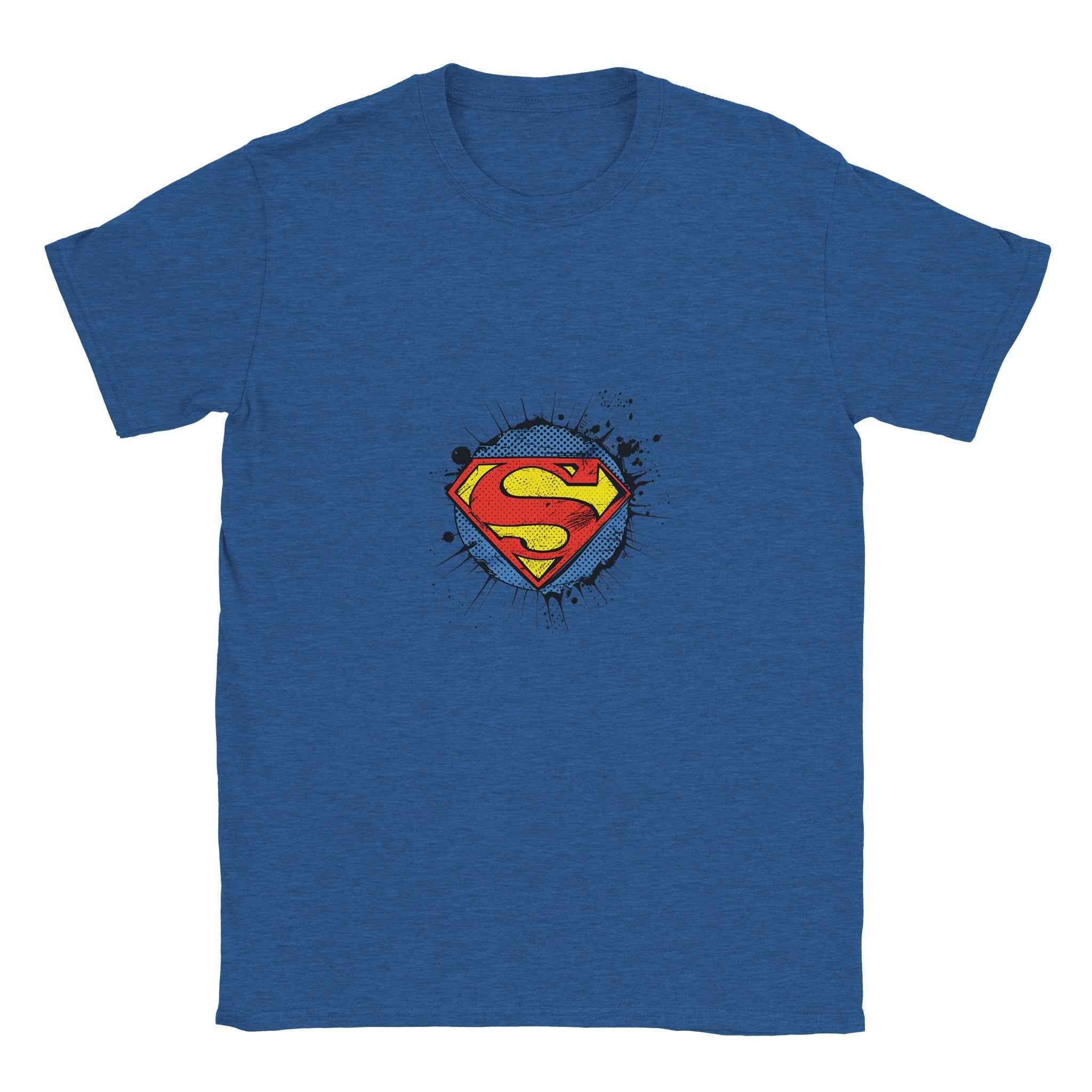 Superman Distressed Logo T-Shirt – Heroic Comic-Inspired Graphic Tee in Multiple Colors