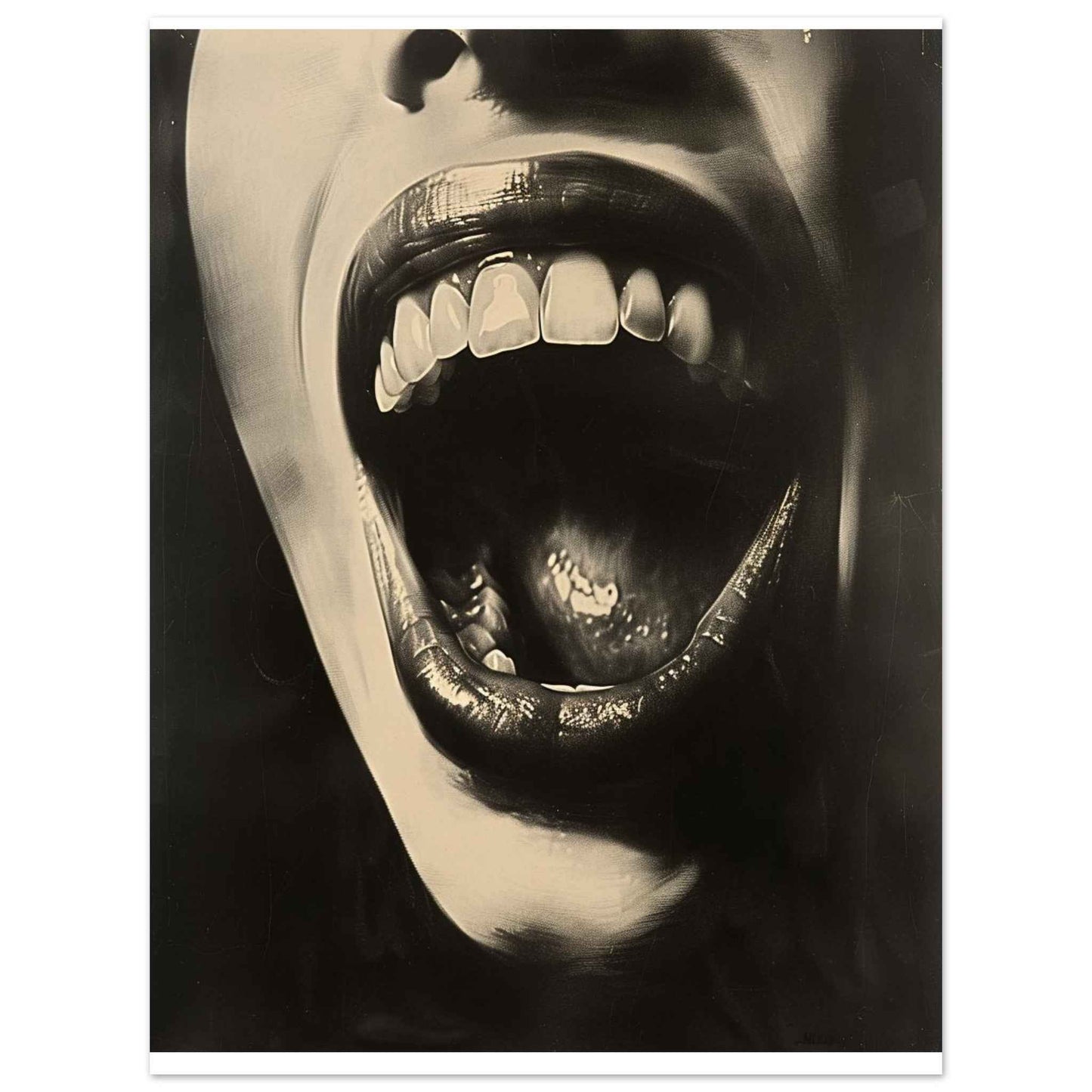 "The Scream" Poster – Bold Monochrome Statement Wall Art (Multiple Sizes Available)