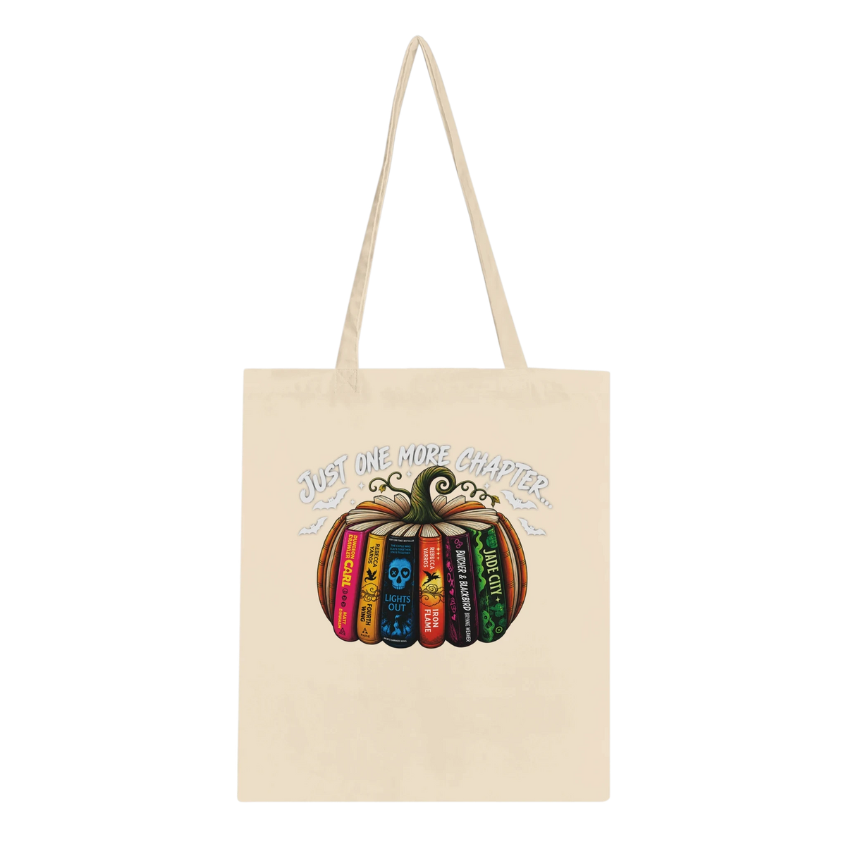Just One More Chapter Halloween Tote Bag