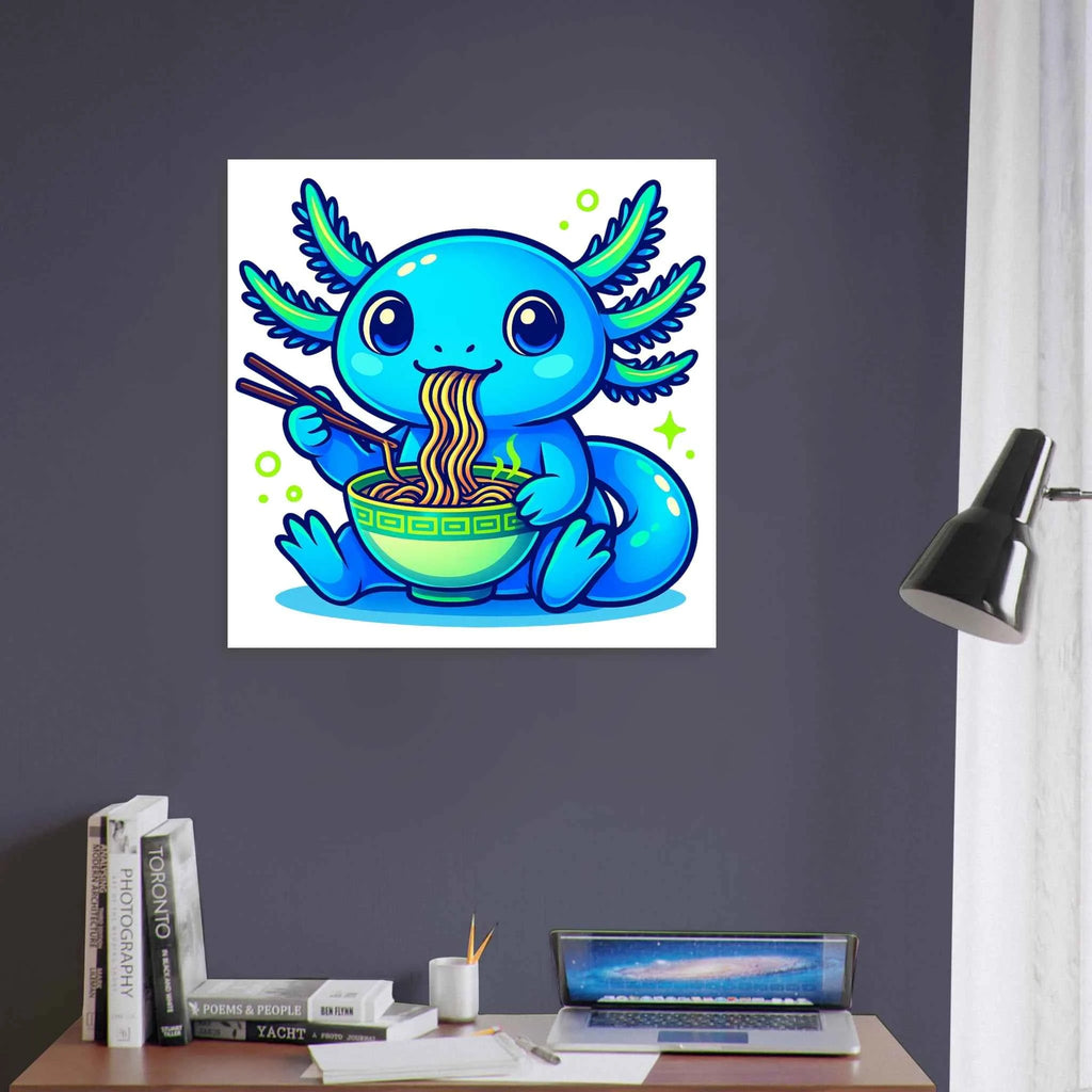 Kawaii Axolotl Ramen Fine Art Poster