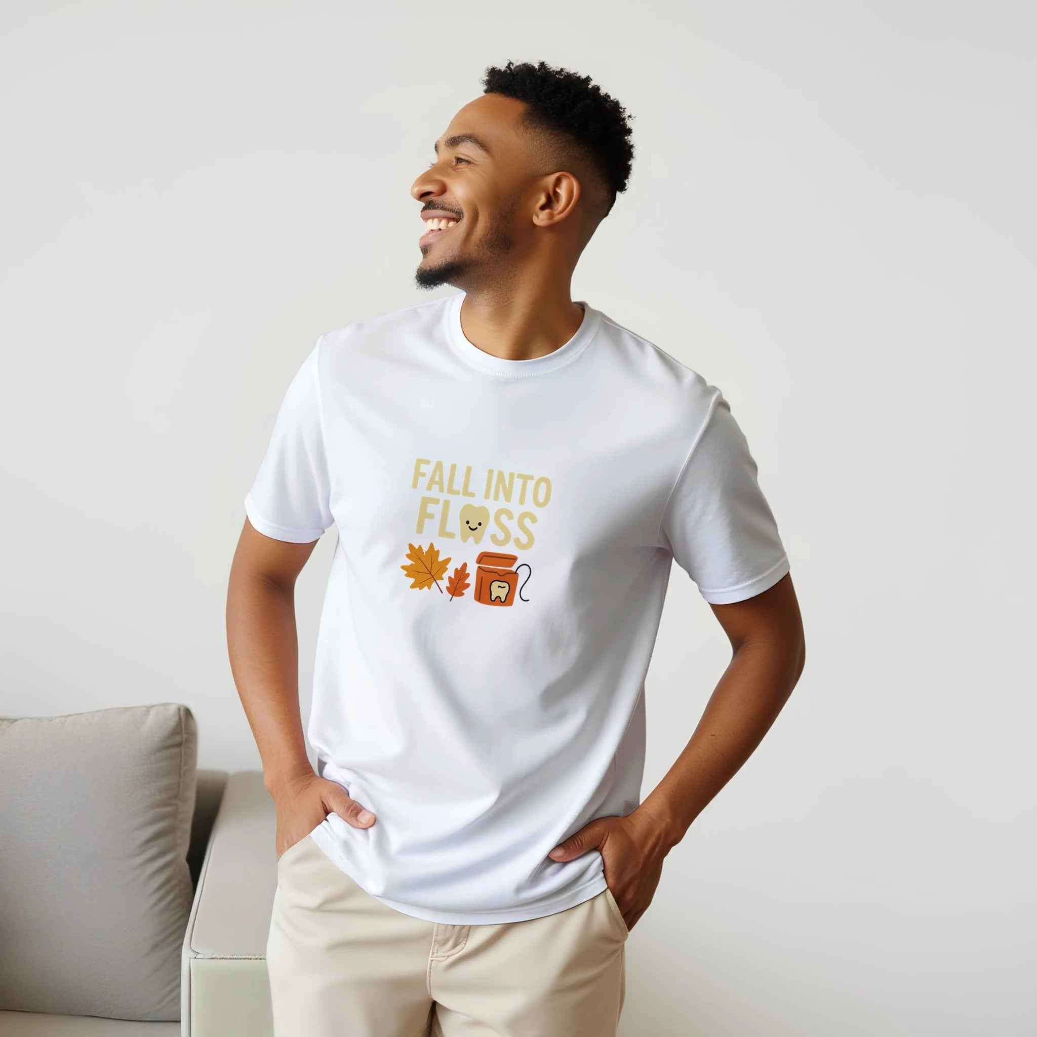 Fall Into Floss Dental Hygienist Shirt – Cute Autumn Tooth Humor Tee