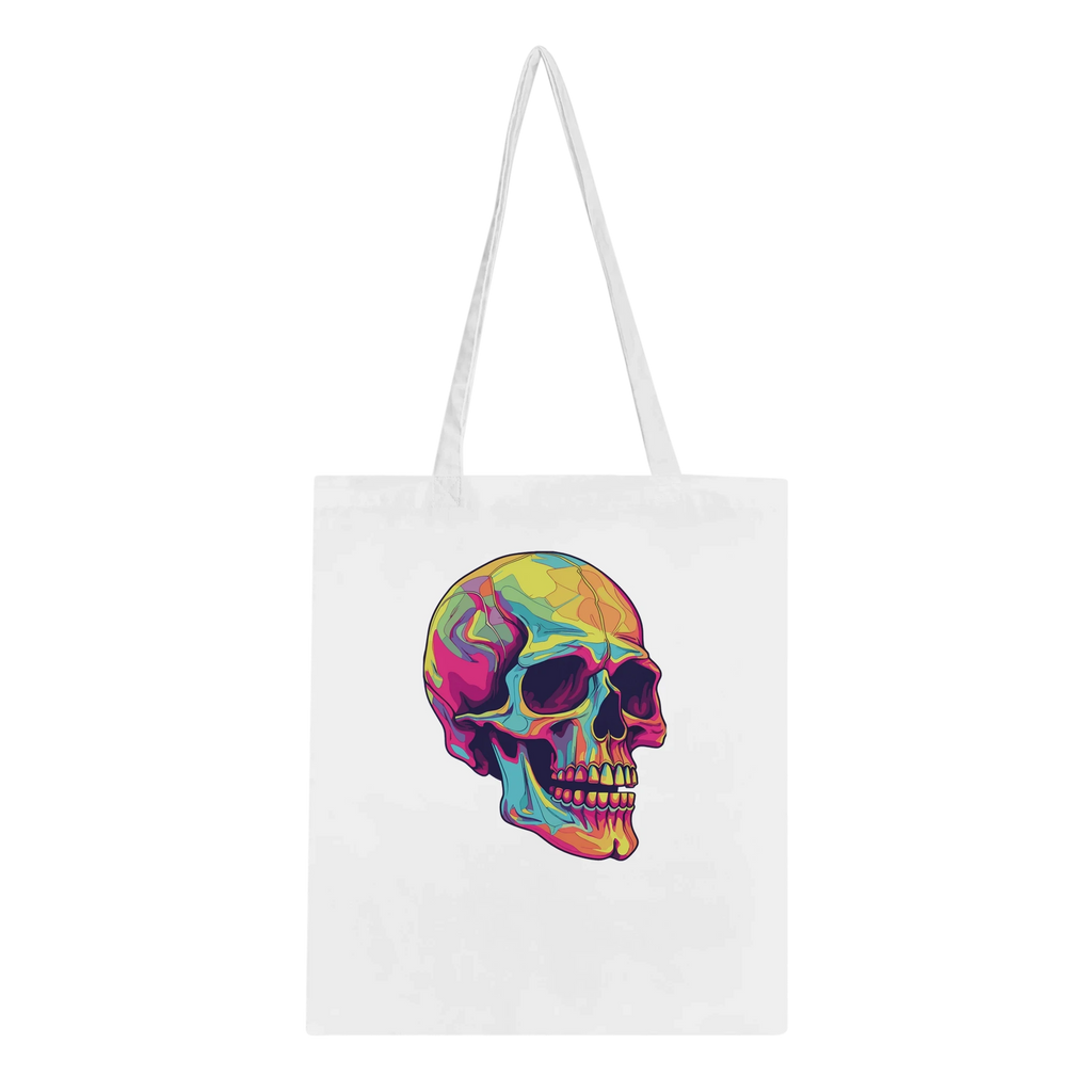 Neon Skull Tote Bag