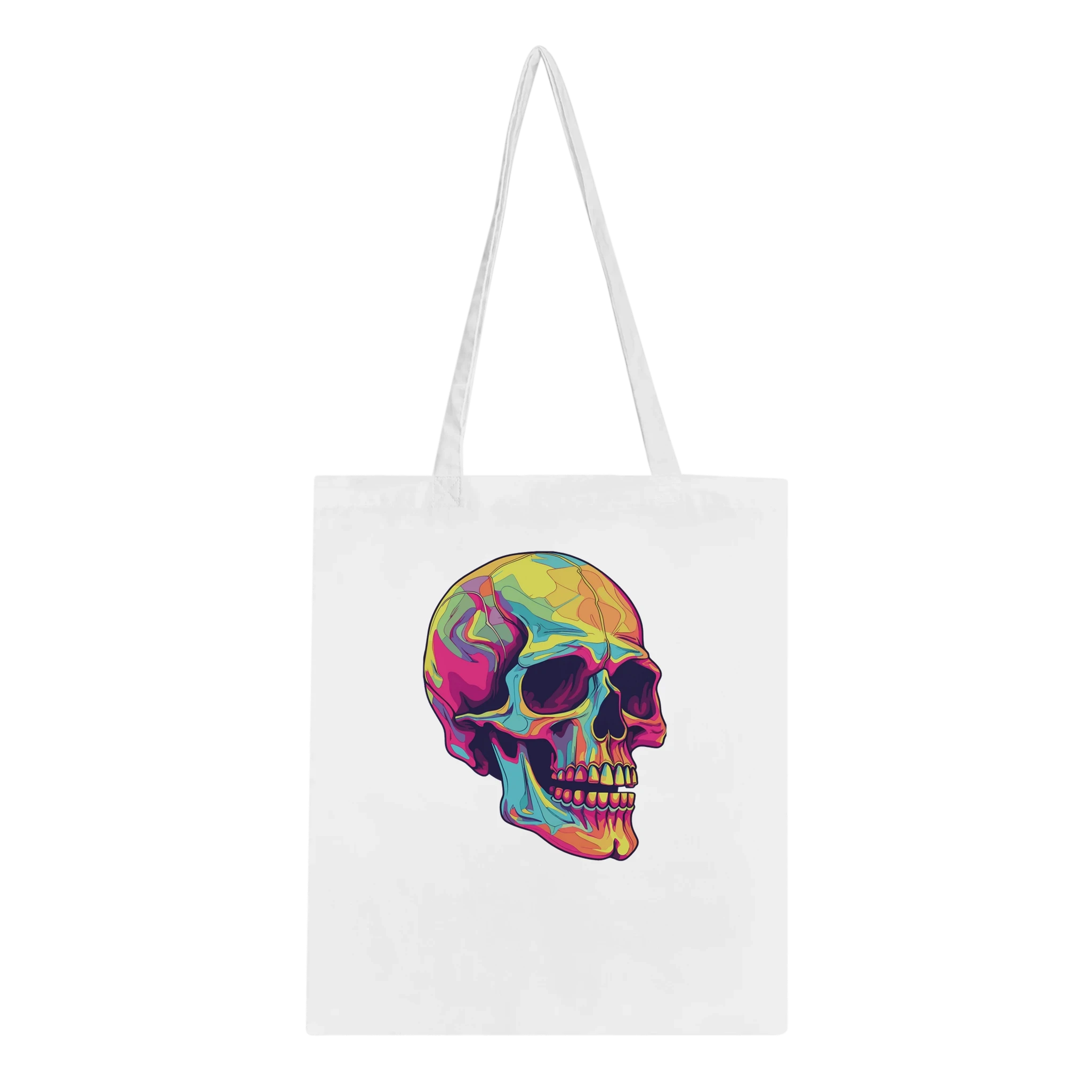 Neon Skull Tote Bag