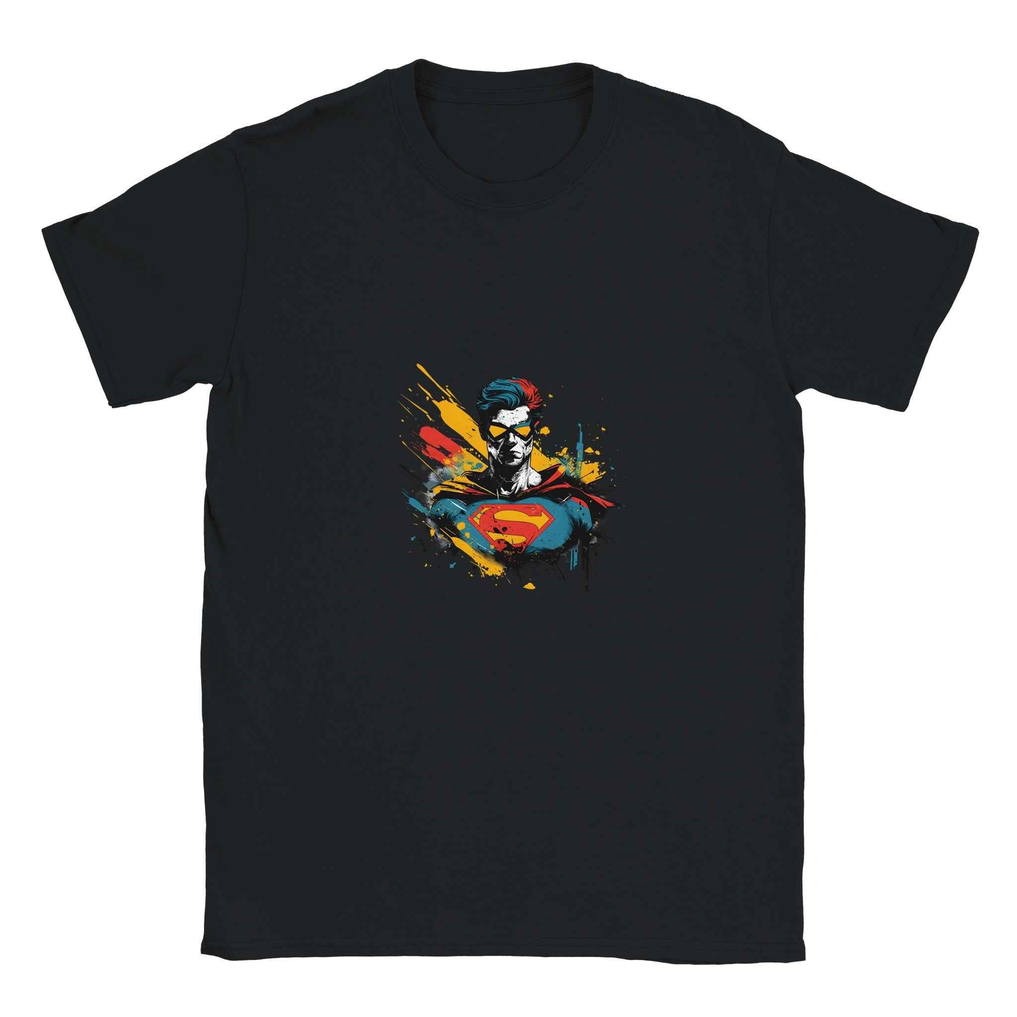 Superman Pop Art Splash T-Shirt – Heroic Comic-Inspired Graphic Tee in Multiple Colors & Sizes