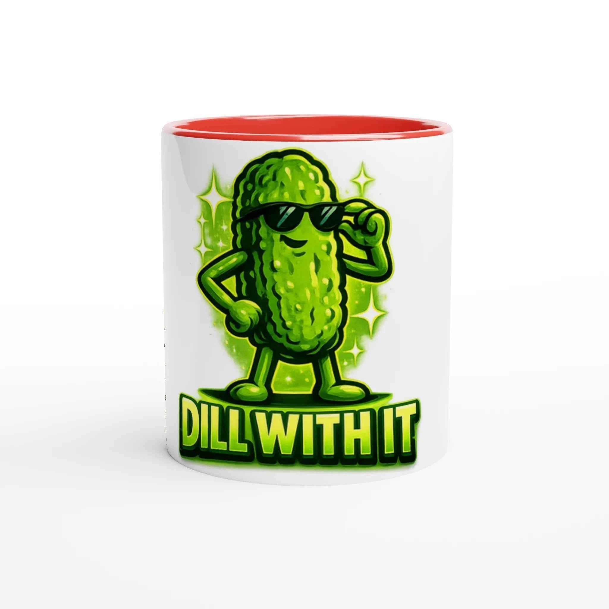 Dill With It Pickle 11oz Coffee Mug with Color Inside