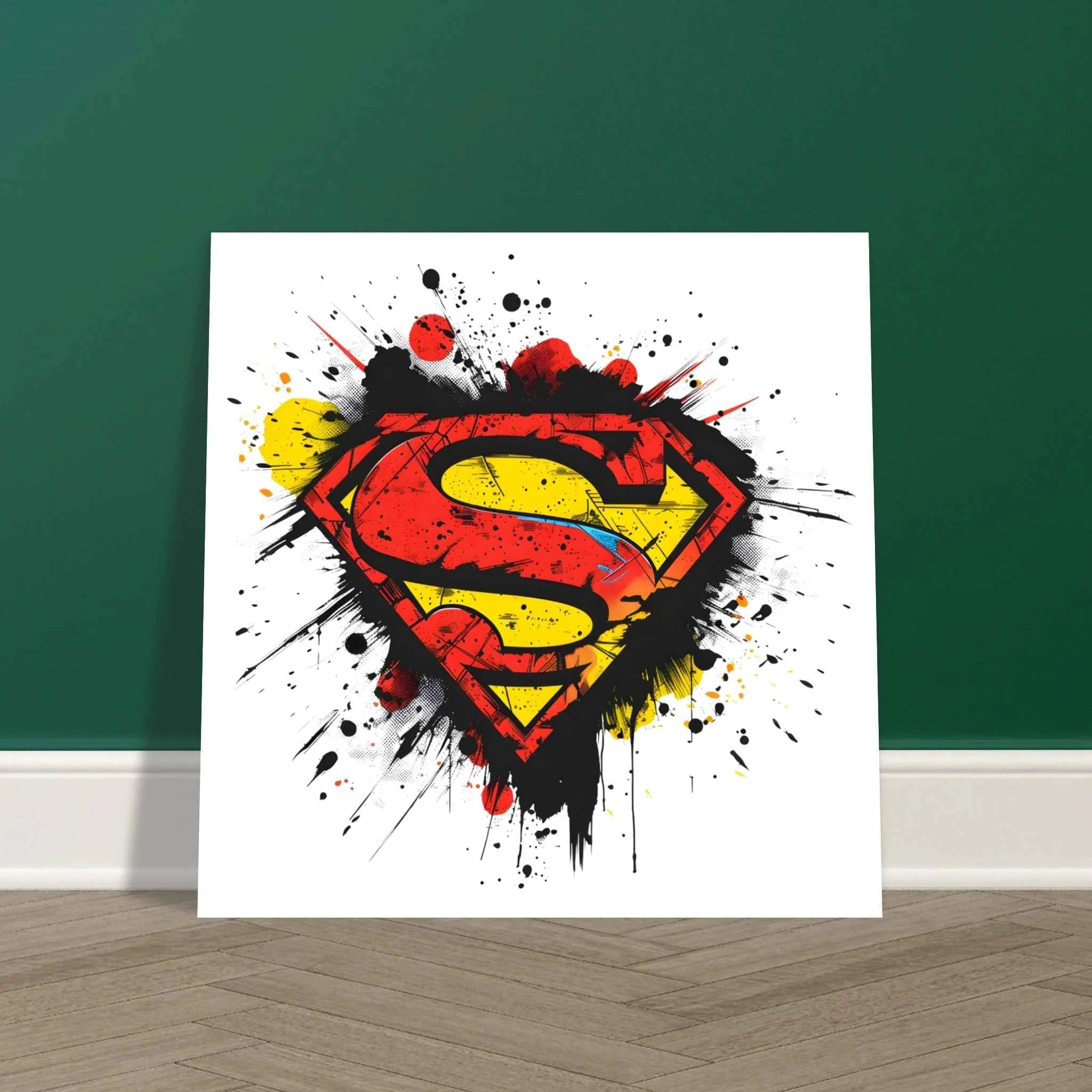 Superman Splatter Shield Fine Art Poster