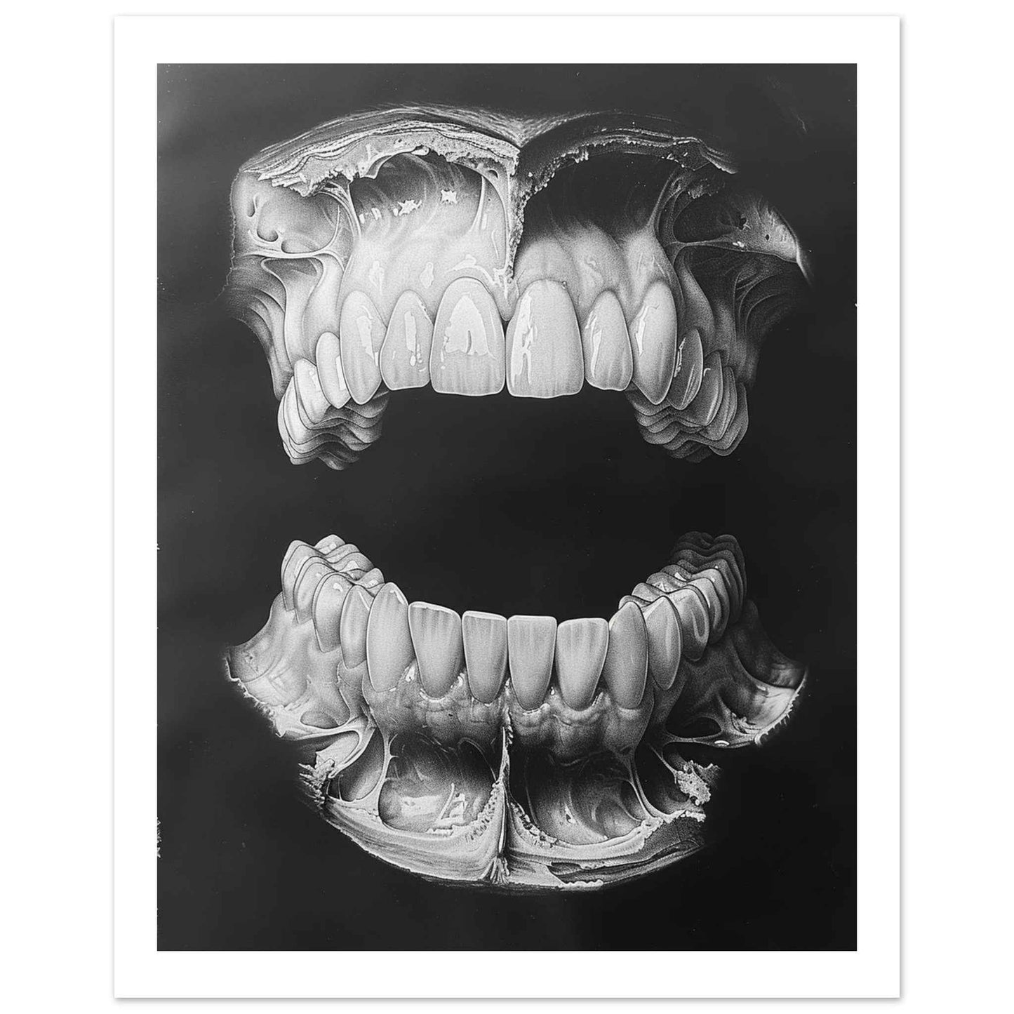 "Unveiled Anatomy" Poster – Ethereal Dental X-Ray Style Wall Art (Multiple Sizes Available)