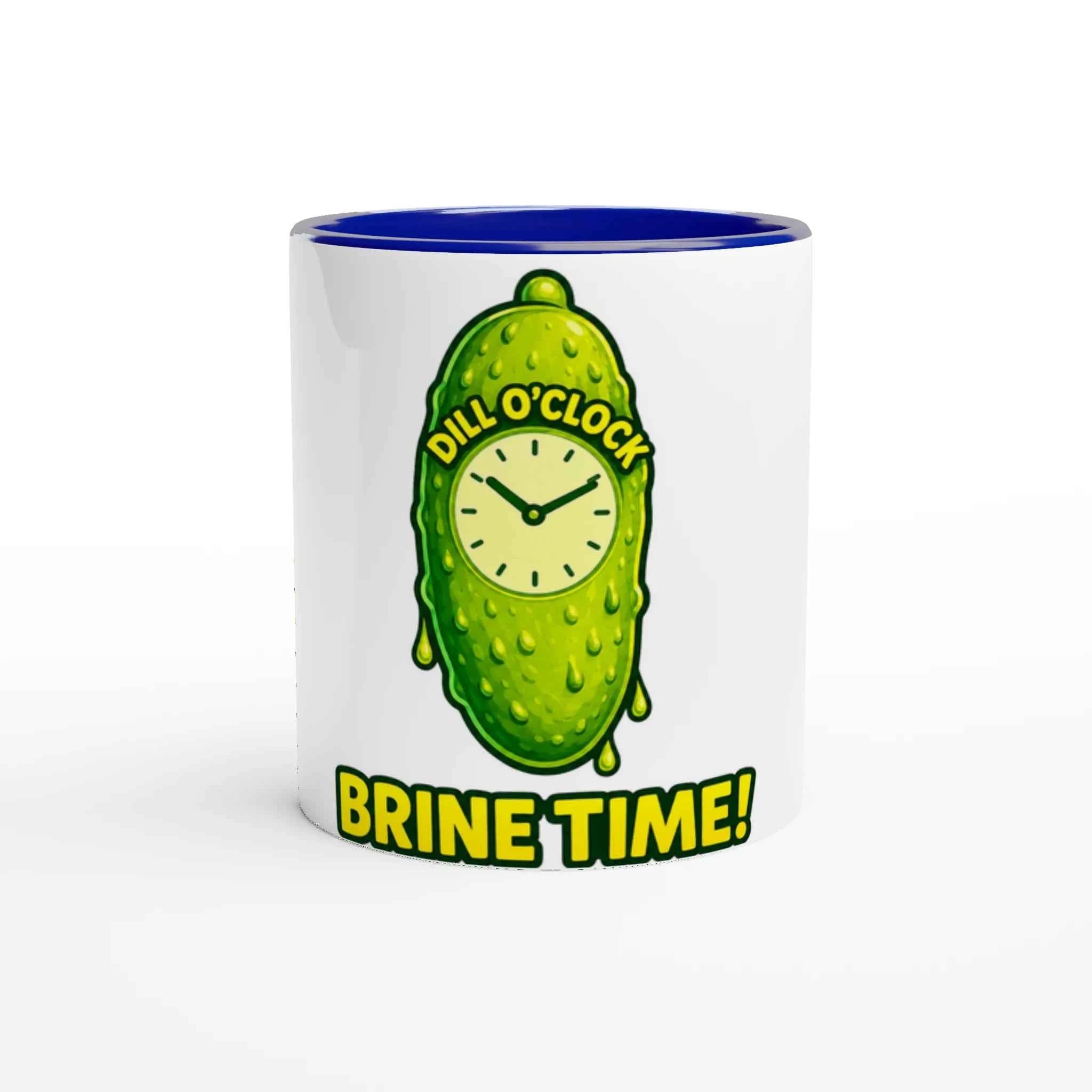 Dill OClock Brine Time 11oz Coffee Mug with Color Inside