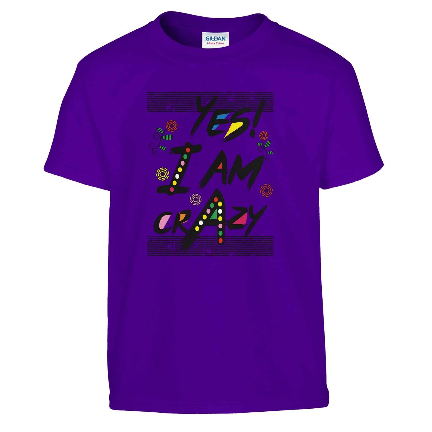 Abstract Kids T-Shirt – Dynamic Rainbow Shapes & Patterns in Your Choice of Bright Colors