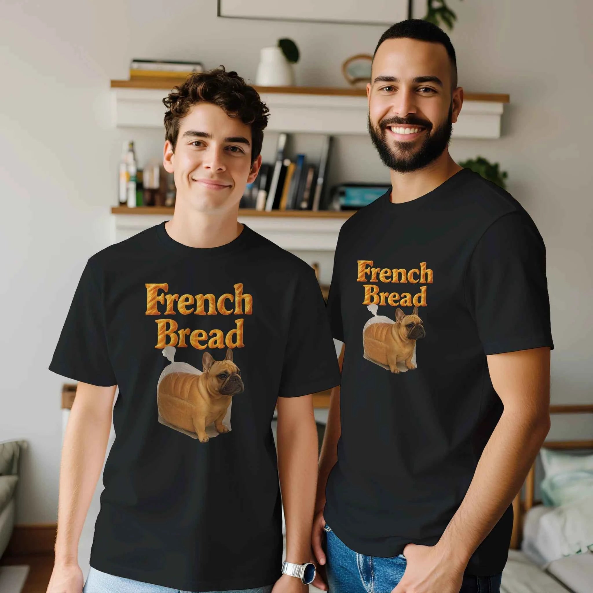 Funny French Bread Bulldog T-Shirt