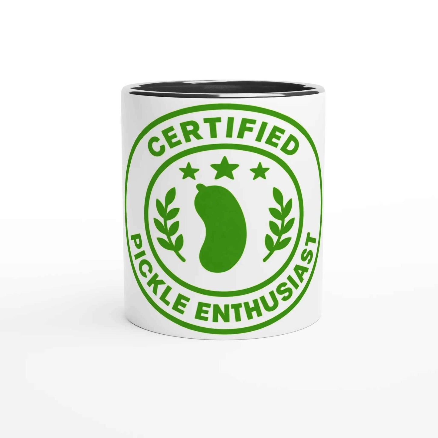 Certified Pickle Enthusiast 11oz Coffee Mug with Color Inside