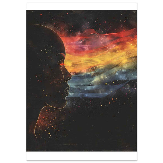 “Cosmic Whisper” Poster – Mystical Galaxy Soul Wall Art (Multiple Sizes Available)
