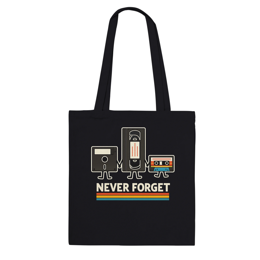 Retro Tech Squad Never Forget Tote Bag
