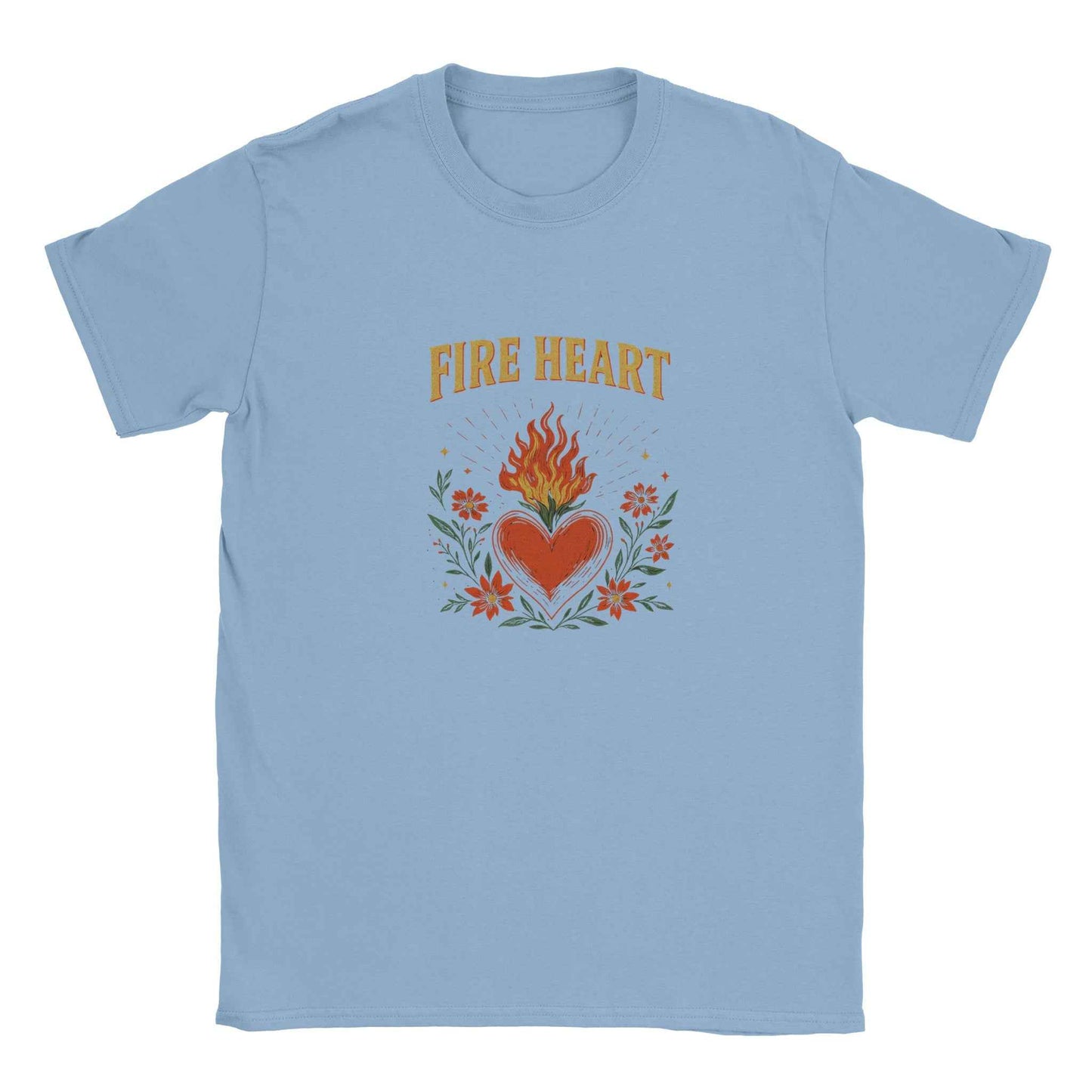 Fire Heart T-Shirt TOG – Fantasy Flame Graphic Tee - F4 Custom Prints