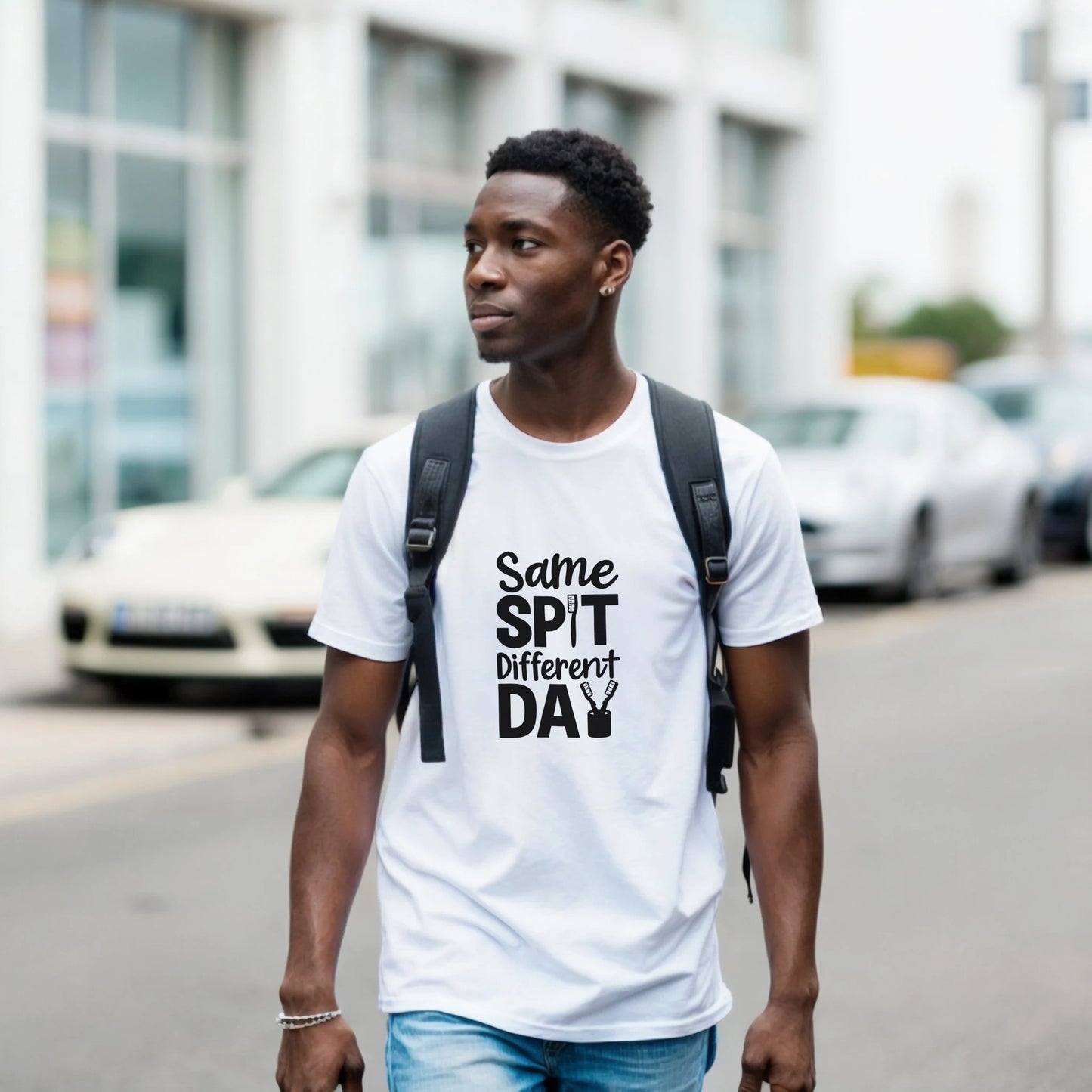 Same Spit Different Day T-Shirt – Funny Dental Humor Tee - F4 Custom Prints