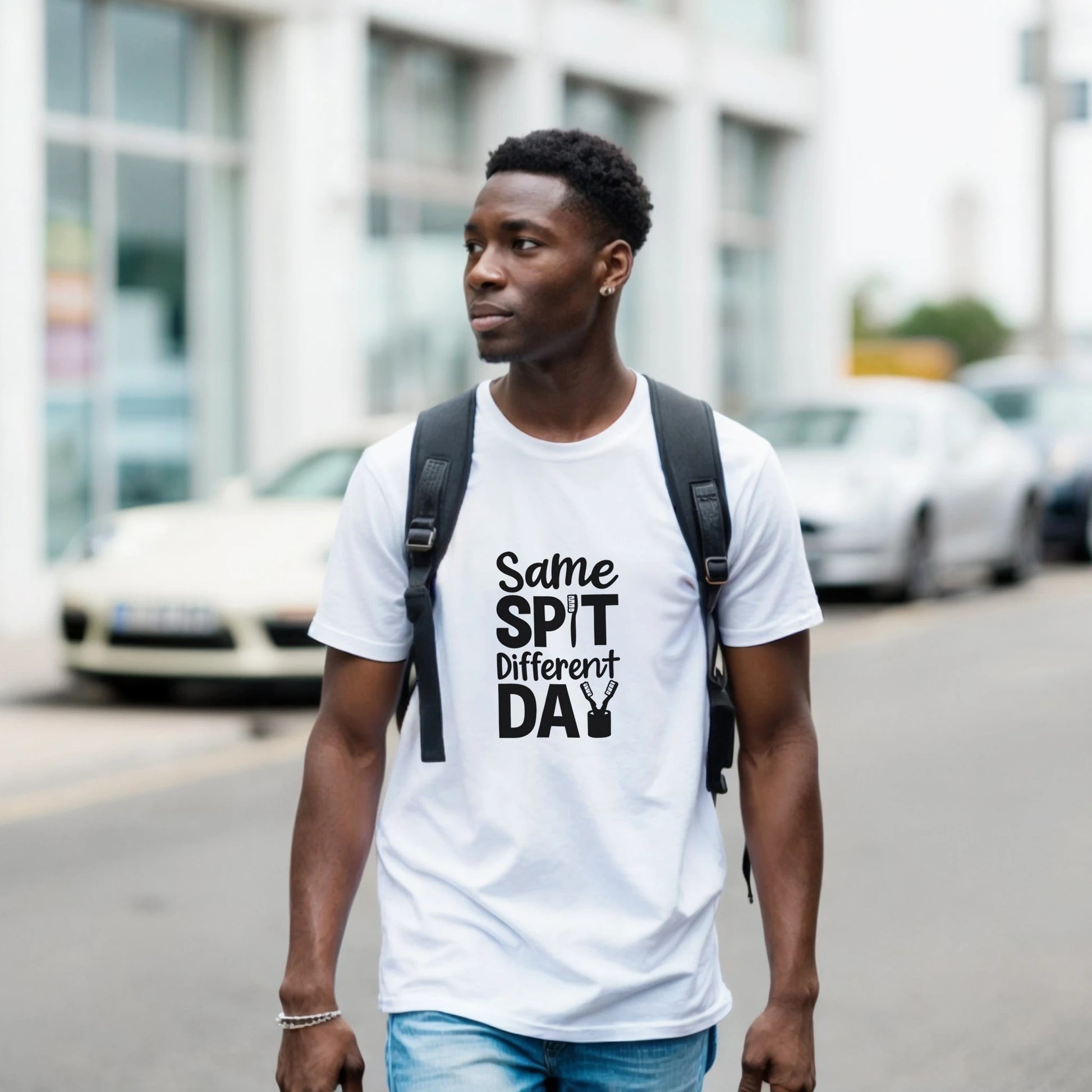 Same Spit Different Day T-Shirt – Funny Dental Humor Tee - F4 Custom Prints