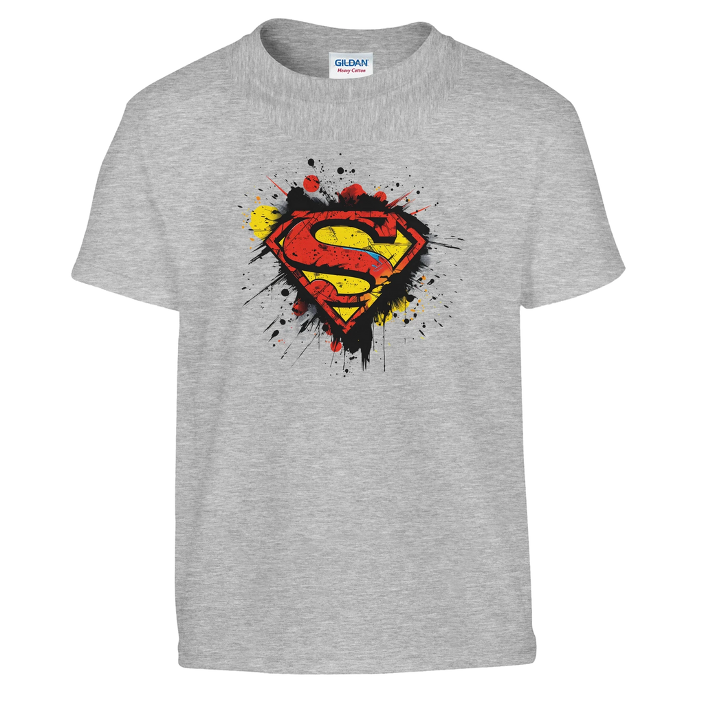 Kids Superman Splatter Shield T-Shirt