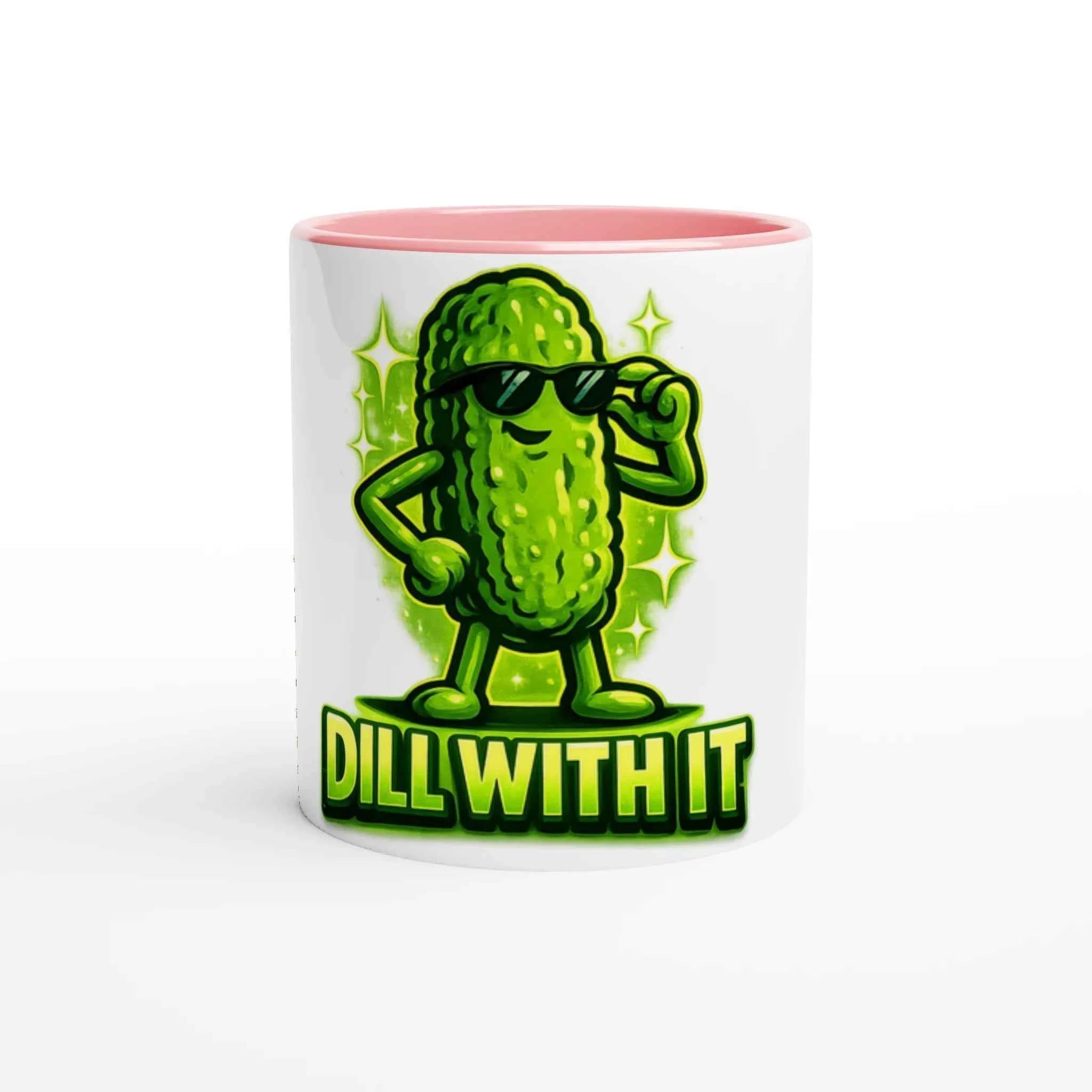 Dill With It Pickle 11oz Coffee Mug with Color Inside