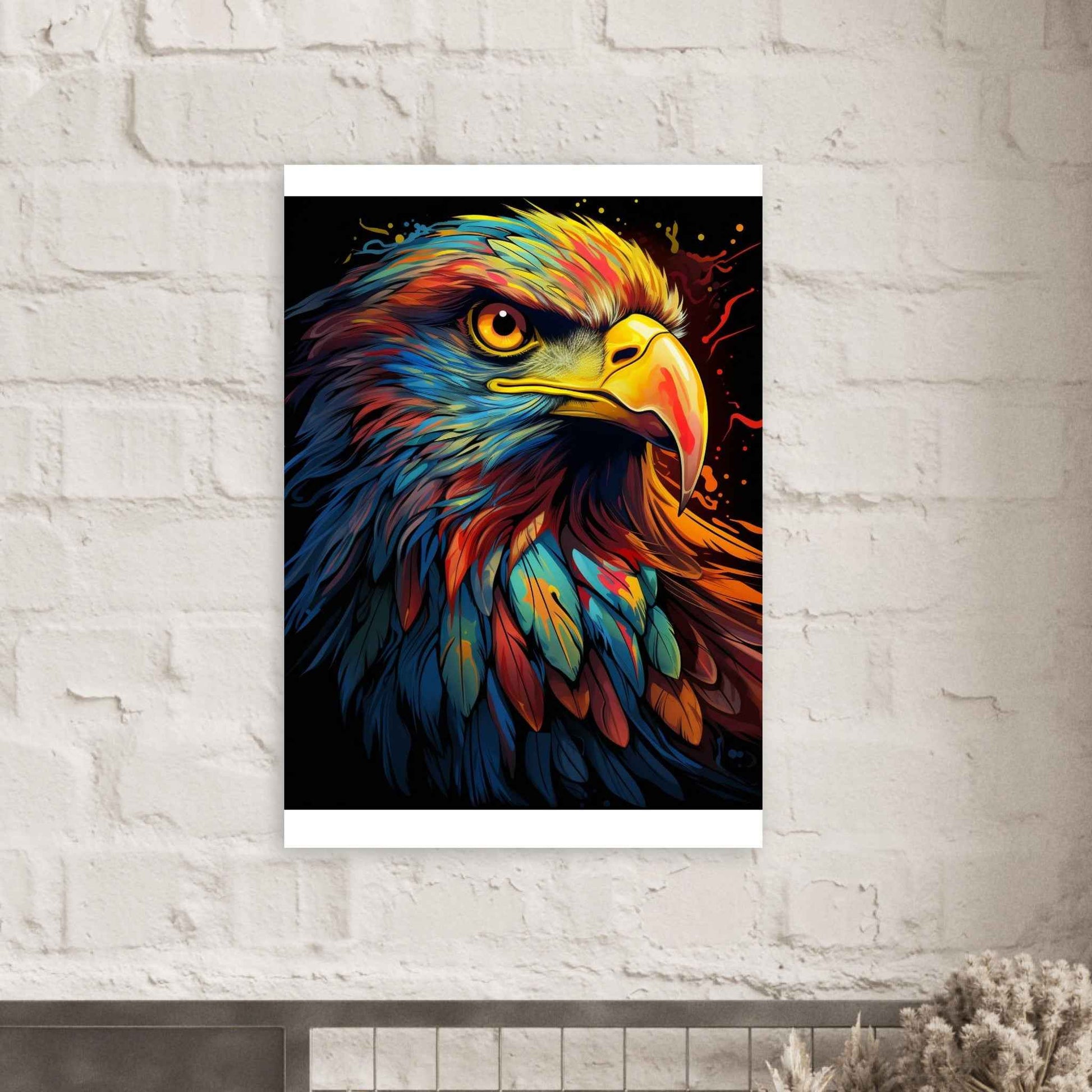 "Majestic Eagle" Poster – Vibrant Neo-Expressionist Wall Art (Multiple Sizes Available)