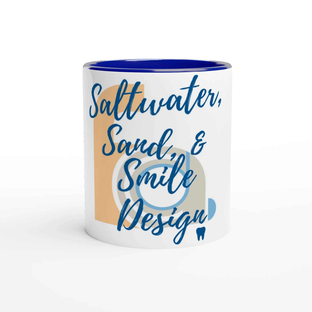 FACD Saltwater Sand Smile Design 11oz Coffee Mug with Color Inside