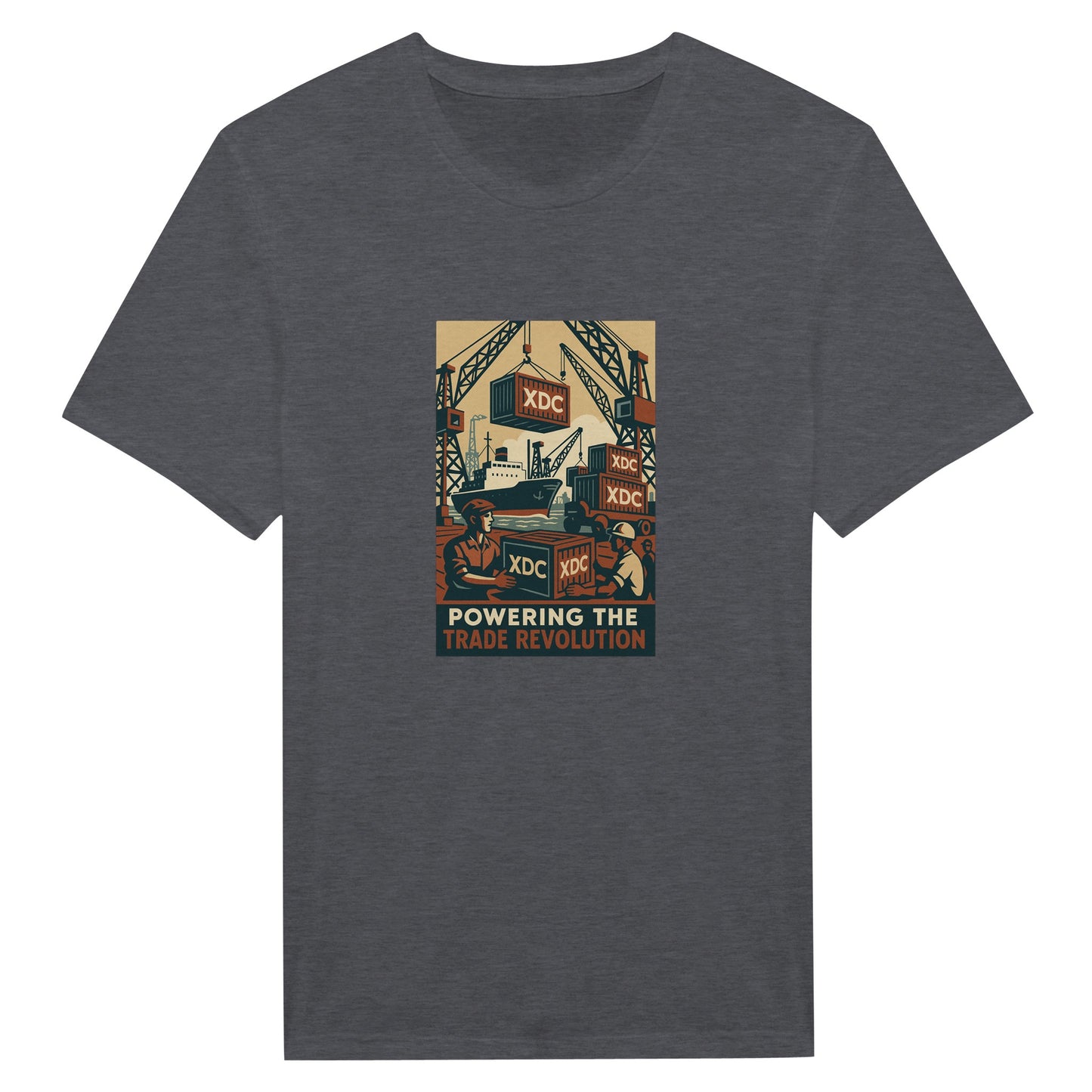 XDC Crypto Shirt – Powering Trade Revolution Retro Tee - F4 Custom Prints