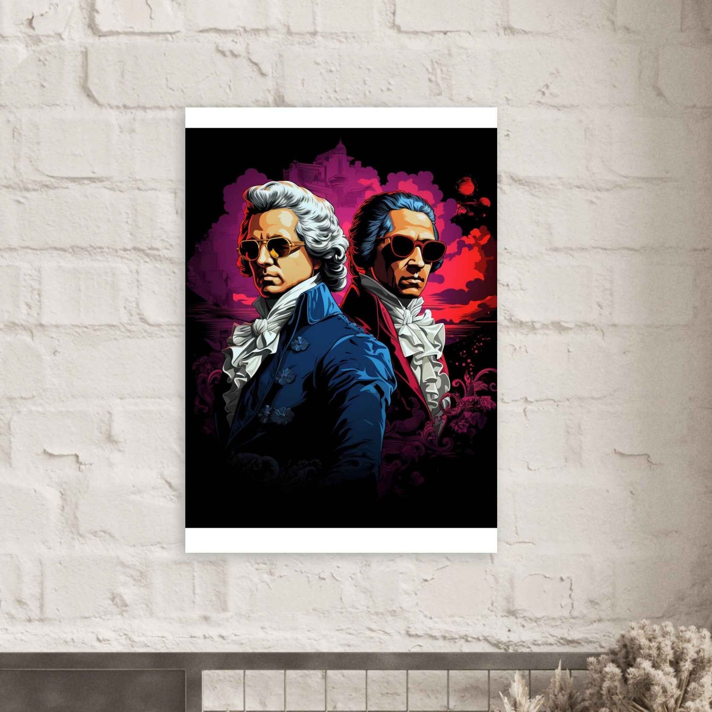 Classical Cool: Baroque Bad Boys Poster – Vibrant Neo-Classical Pop Art (Multiple Sizes Available)