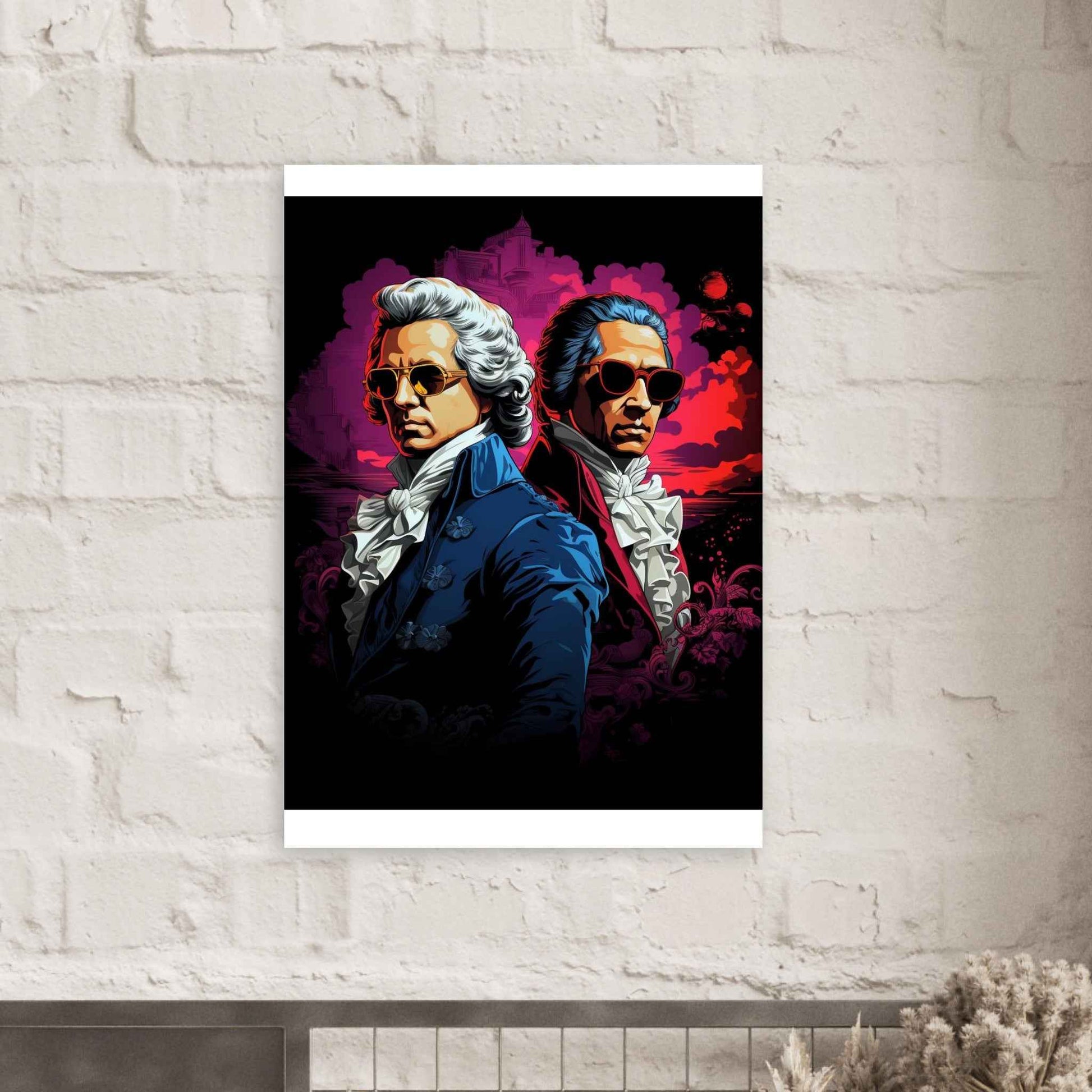 Classical Cool: Baroque Bad Boys Poster – Vibrant Neo-Classical Pop Art (Multiple Sizes Available)